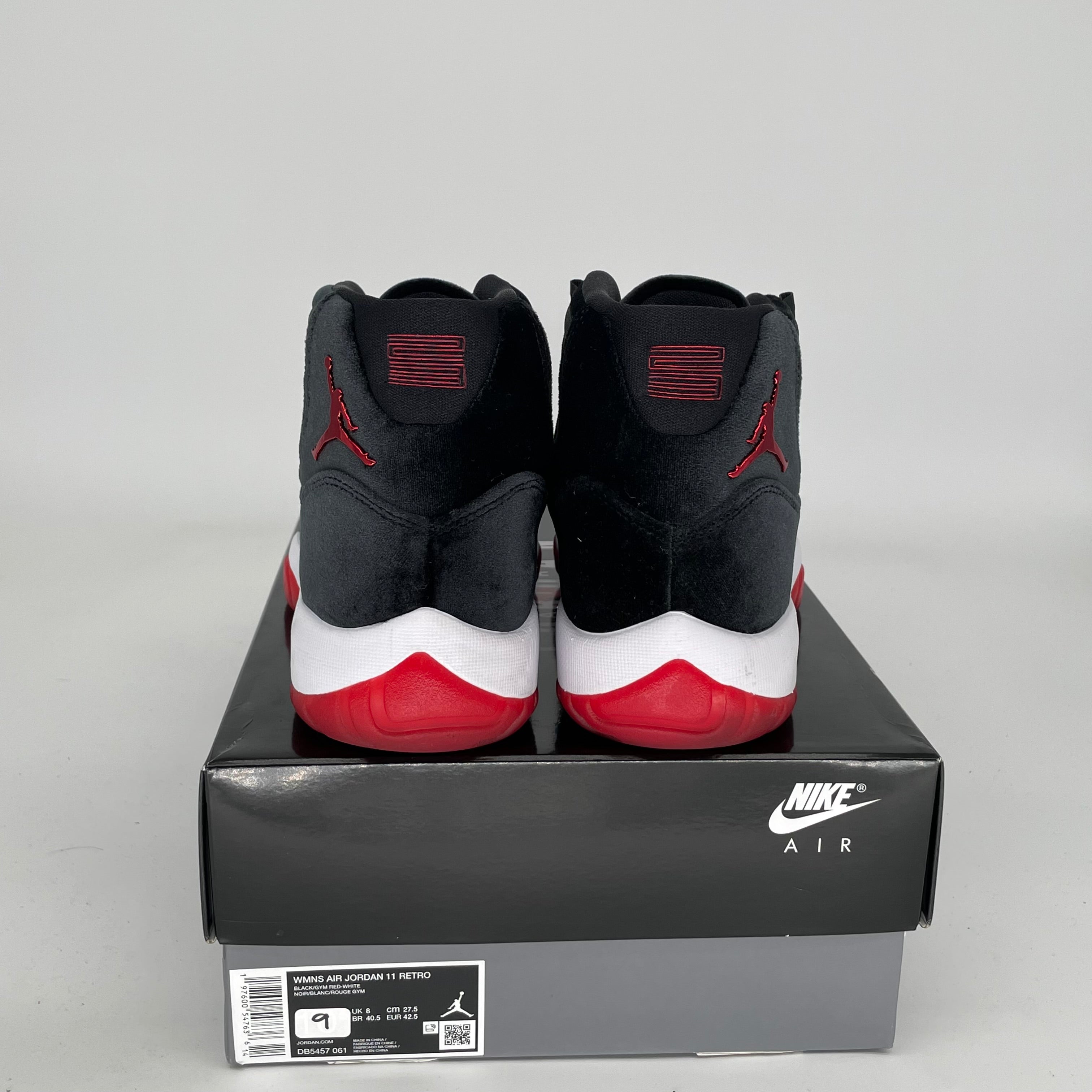 AIR JORDAN 11 Retro BRED Velvet Basketball Shoes - Women's Size 9/10.5W (DB5457-061) | Perfect for Streetwear, Sneaker Collection & Basketball Games