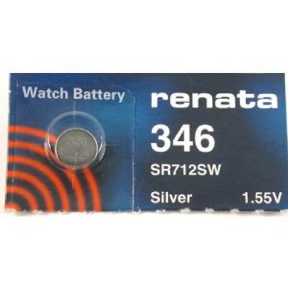 Renata 346/SR 712 SW Swiss Made Watch Battery - 1.55V Silver Oxide (3-Pack) - Premium Replacement for Watches, Calculators & Medical Devices - Long-Lasting Power for Everyday Use