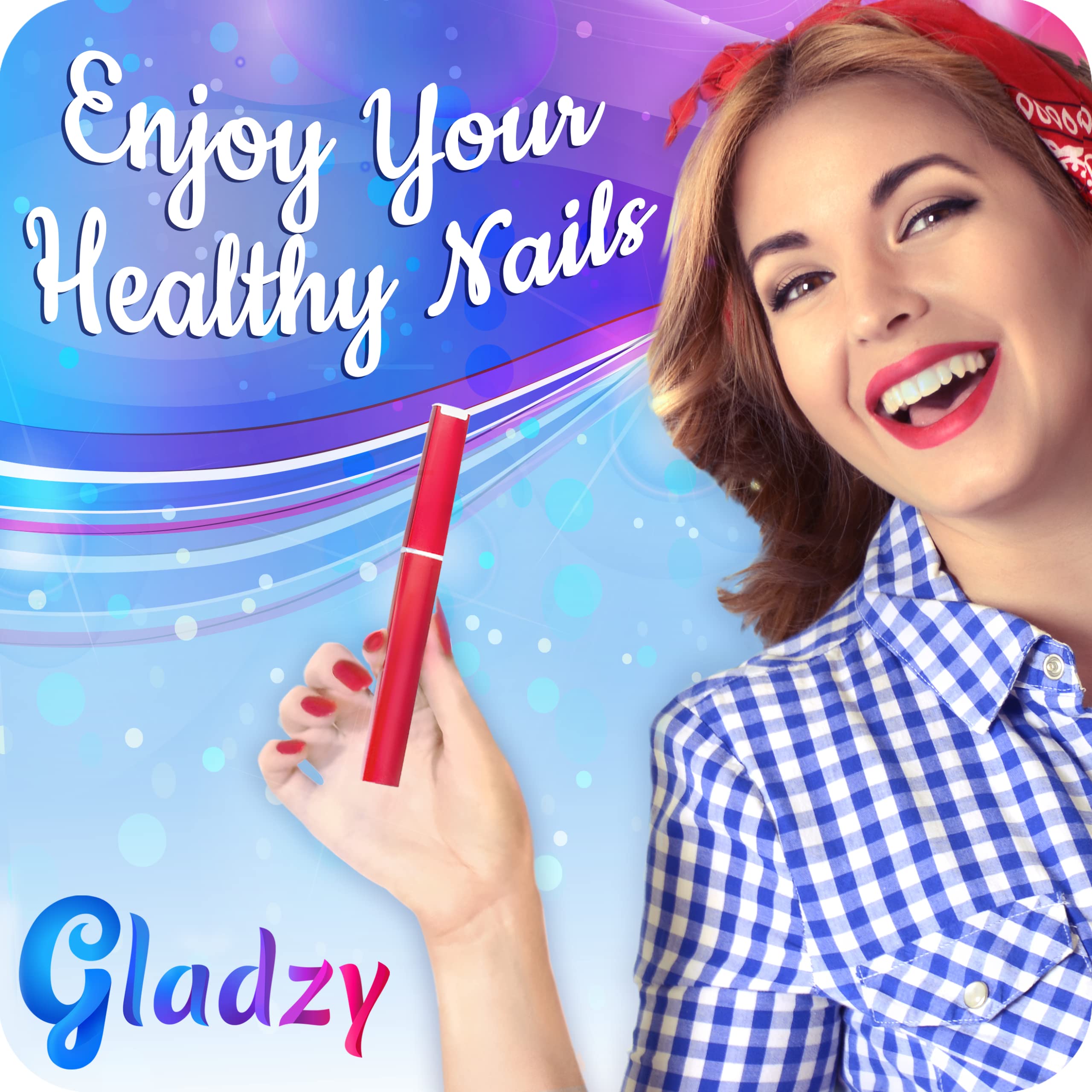 Premium GLADZY Czech Glass Nail File with Protective Case - Etched Crystal Nail File for Natural Nails Care, Double Sided Different Grit Surface (100/180), Professional Manicure & Pedicure Tool, Durable EU-Made Nail Shaper - Perfect for Home Salon, Travel & Gift Giving