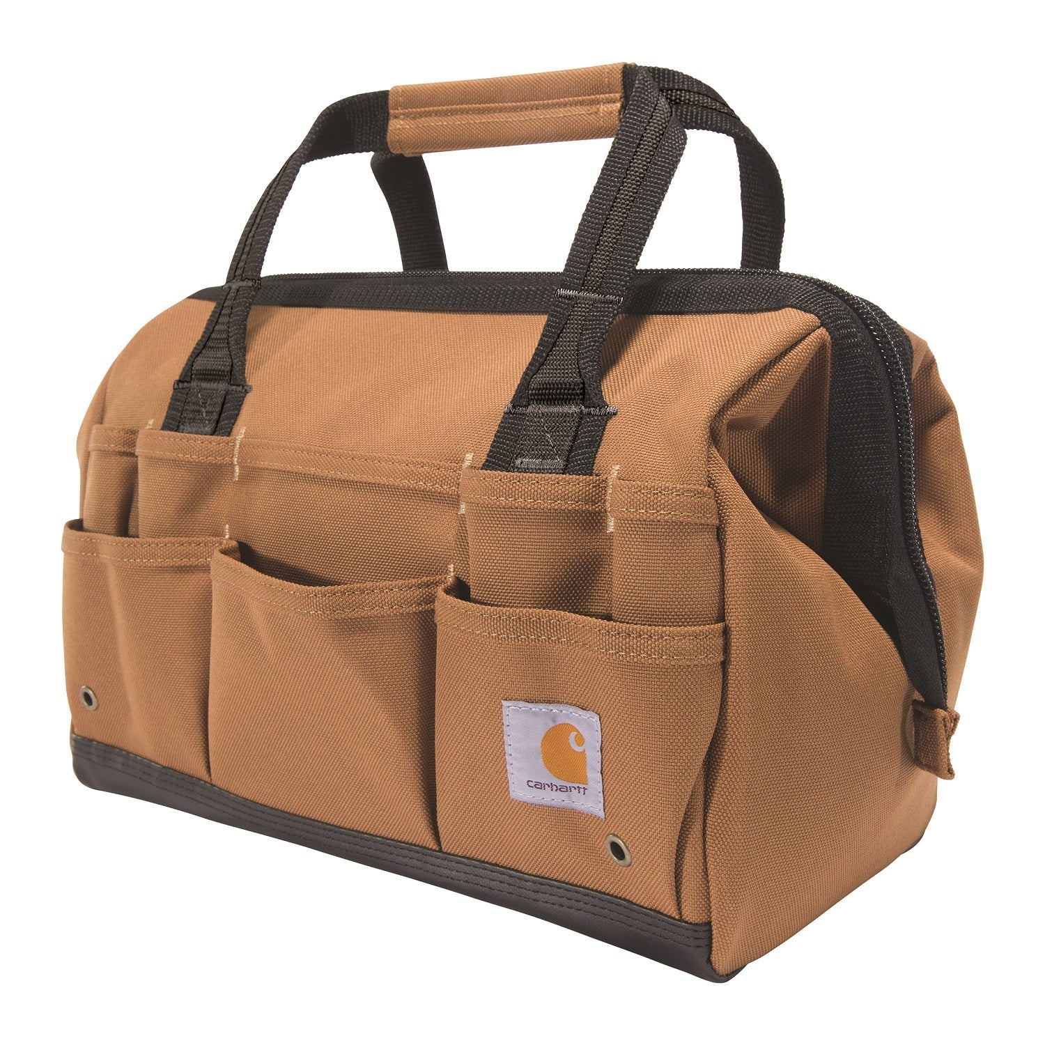 Carhartt 26-Pocket Heavy Duty 14-Inch Tool Bag for Electricians, Plumbers & Construction Workers - Durable Work Tool Organizer with Multiple Storage Pockets