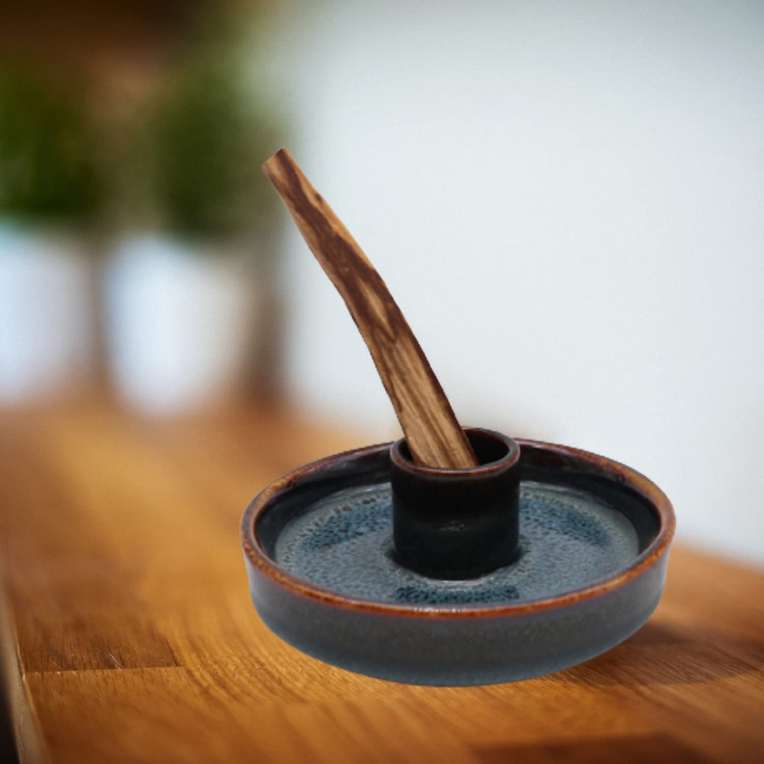 Ceramic Palo Santo Holder for Burning Sticks - Blue Palo Santo Burner & Incense Stick Stand - Perfect for Meditation, Yoga, and Aromatherapy at Home