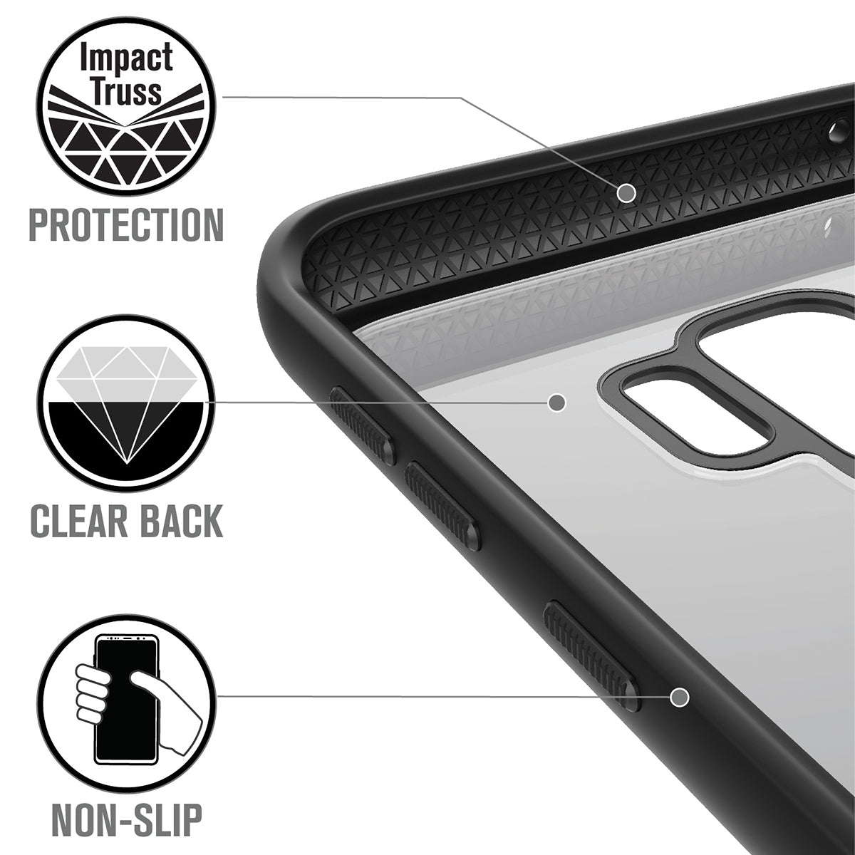 Samsung Galaxy S9 Shockproof Case - Heavy Duty Impact Protection Cover for Samsung Galaxy S9 - Perfect for Outdoor, Travel & Daily Use