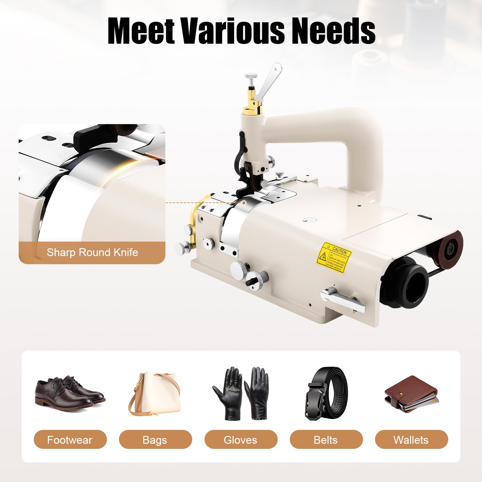 Electric Leather Skiving Machine 1200RPM - SM-801 Professional Leather Thinner & Cutter Tool for Shoes, Bags, Belts, Wallets | Perfect for Leather Crafting, DIY Projects & Professional Workshops