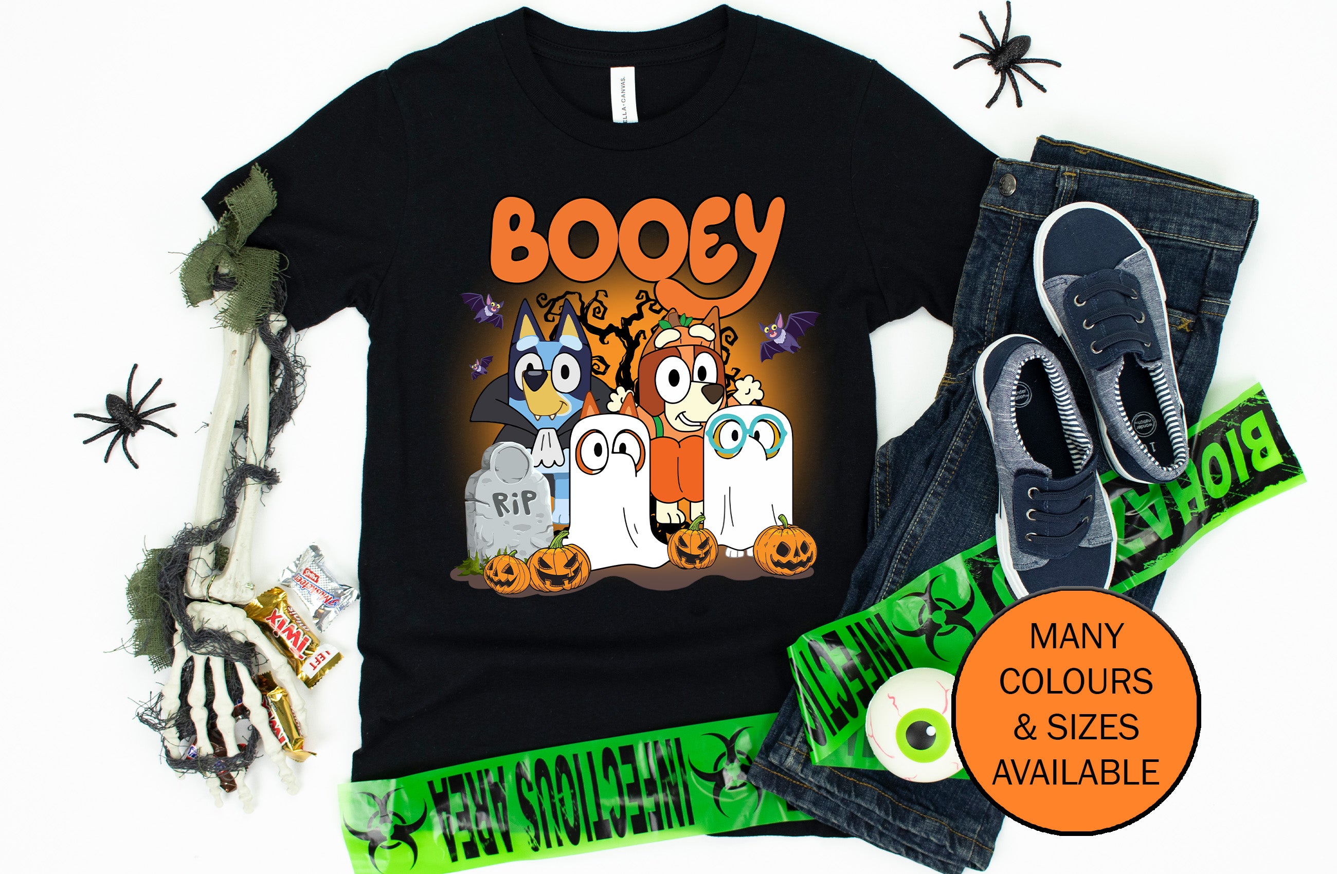 Booey Bluey Family Halloween T-Shirt - Cute Matching Outfits for Kids & Adults - Perfect for Trick-or-Treating & Family Costume Parties