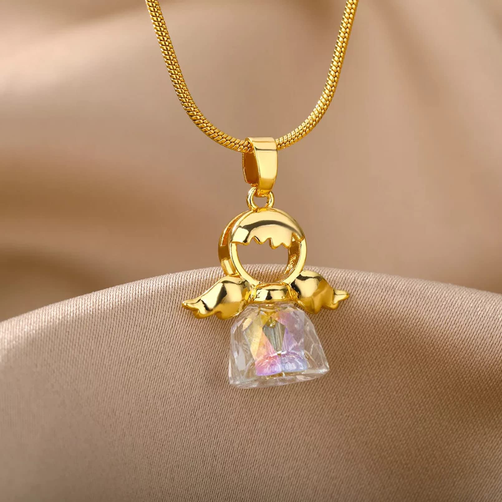 Gold-Plated Rose Flower Pendant Necklace for Women - Stainless Steel Gothic Choker Chain Jewelry - Elegant Birthday Gift for Wife, Daughter & Loved Ones | Perfect for Parties, Date Nights & Special Occasions