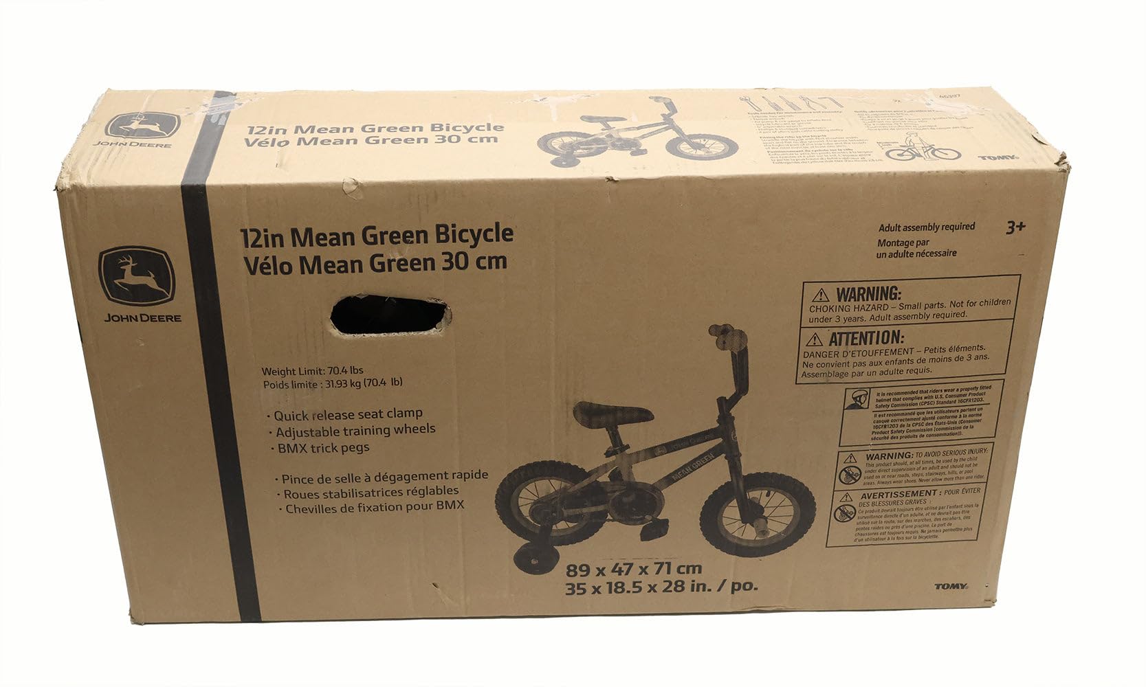 **John Deere Kids Bike for Boys & Girls Ages 2-7 Years - 12, 16, 20 Inch Wheels with Removable Training Wheels - Perfect for Outdoor Play, Backyard Riding & Learning to Bike**