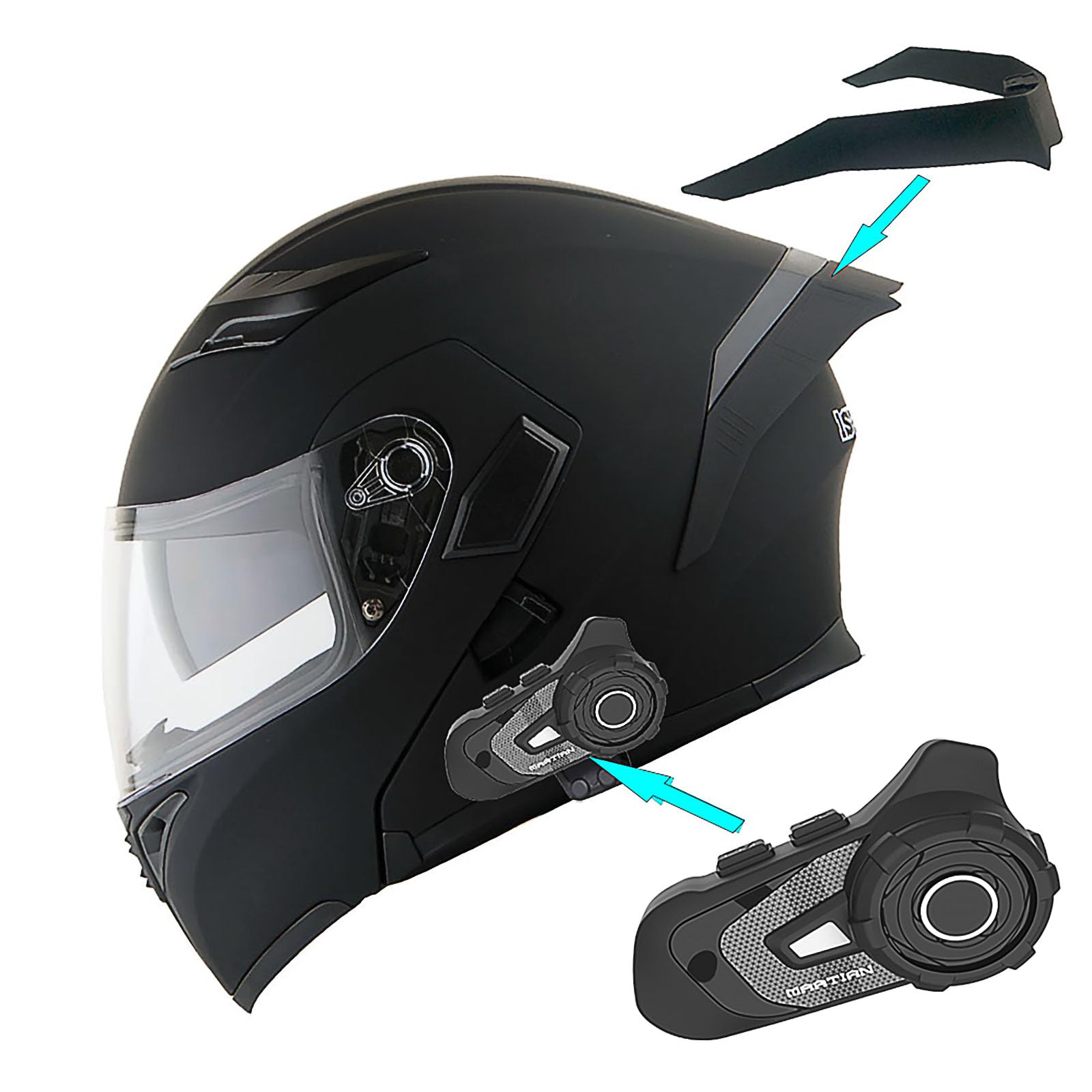 1Storm HB89 Motorcycle Modular Full Face Helmet - Flip Up Dual Visor with Sun Shield for Men & Women - DOT Approved for Street, Cruiser, Touring & Commuter Riding