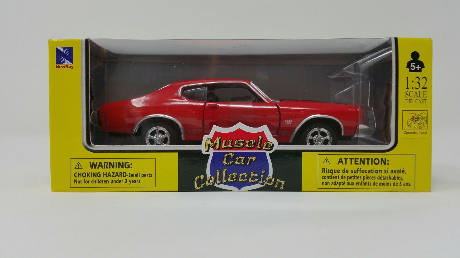 1/32 Scale 1970 Chevrolet Chevelle SS Diecast Model Car - Classic Muscle Car Toy for Kids & Collectors - Perfect for Play, Display & Gifts
