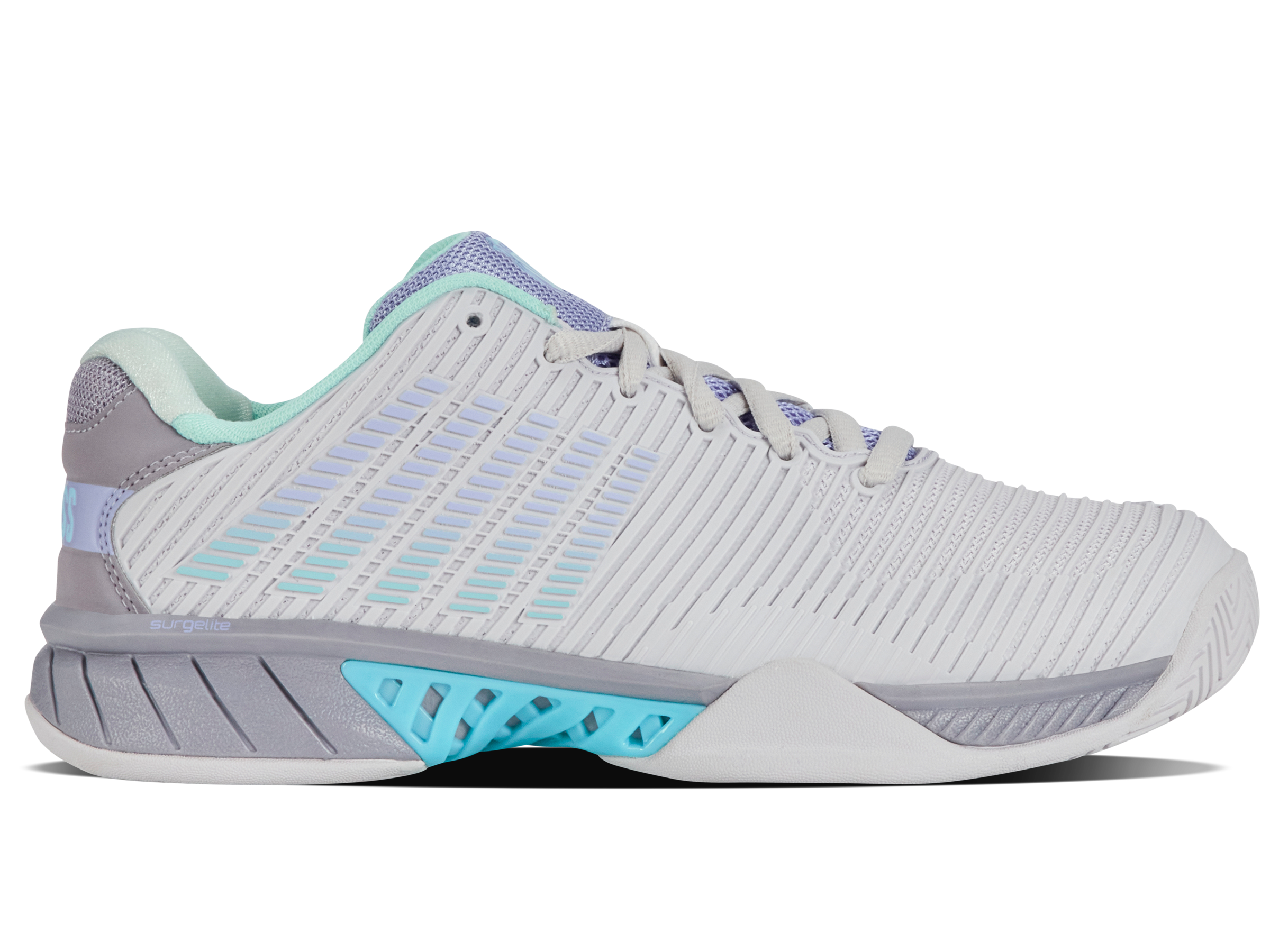 Hypercourt Express 2 Women's Running Shoes - Nimbus Cloud/Lilac Gray/Neon Purple | Lightweight Cushioned Sneakers for Gym, Workout & Daily Wear | Size 96613 020 M