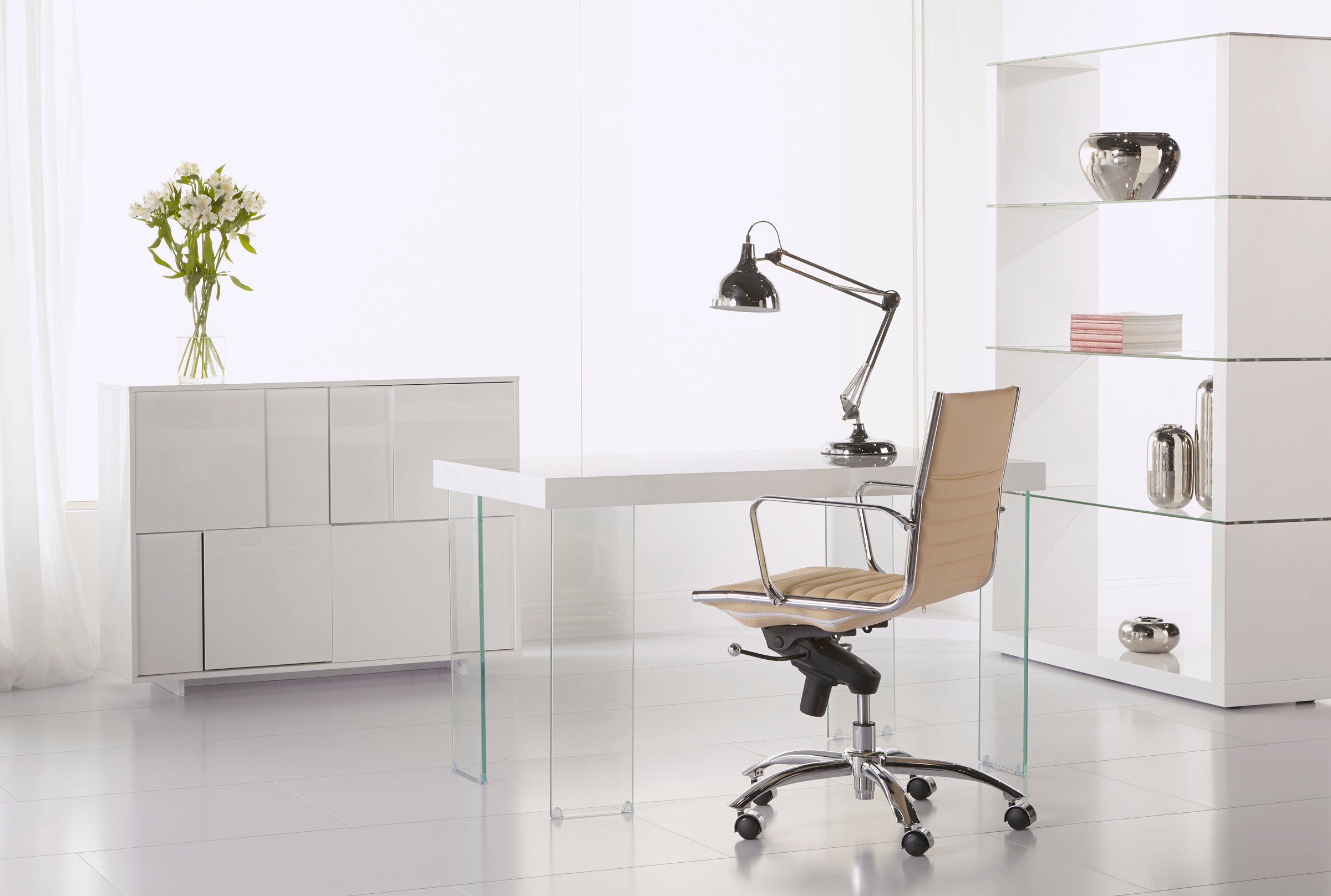 Dirk Low Back Office Chair with Chromed Steel Base - Ergonomic Mesh Desk Chair for Home & Office Workspaces - Perfect for Long Hours of Computer Work, Gaming, and Study Sessions