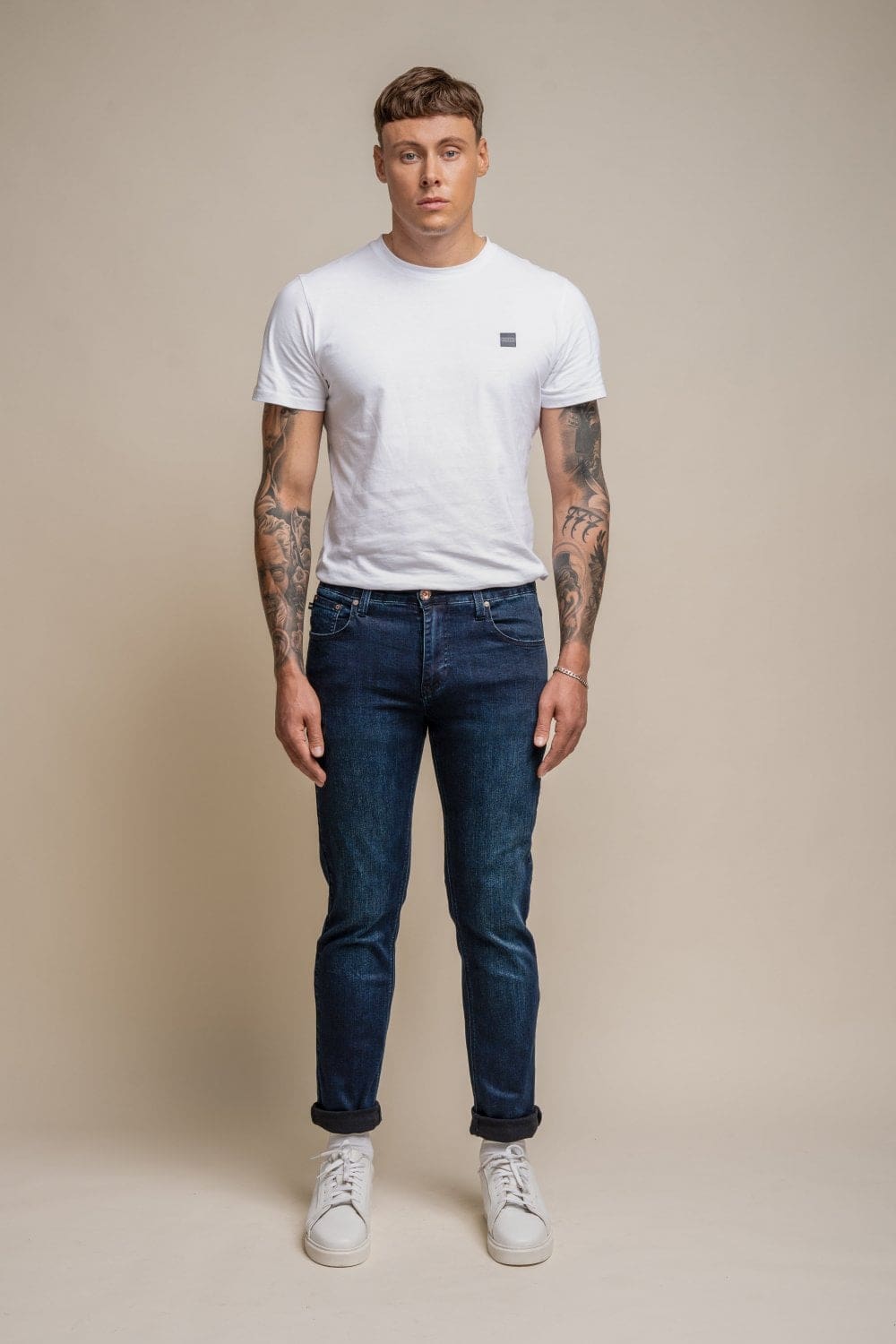 Cavani Milano Blue Denim Jeans for Men - Slim Fit Stretch Comfortable Jeans - Perfect for Casual Wear, Office & Night Out