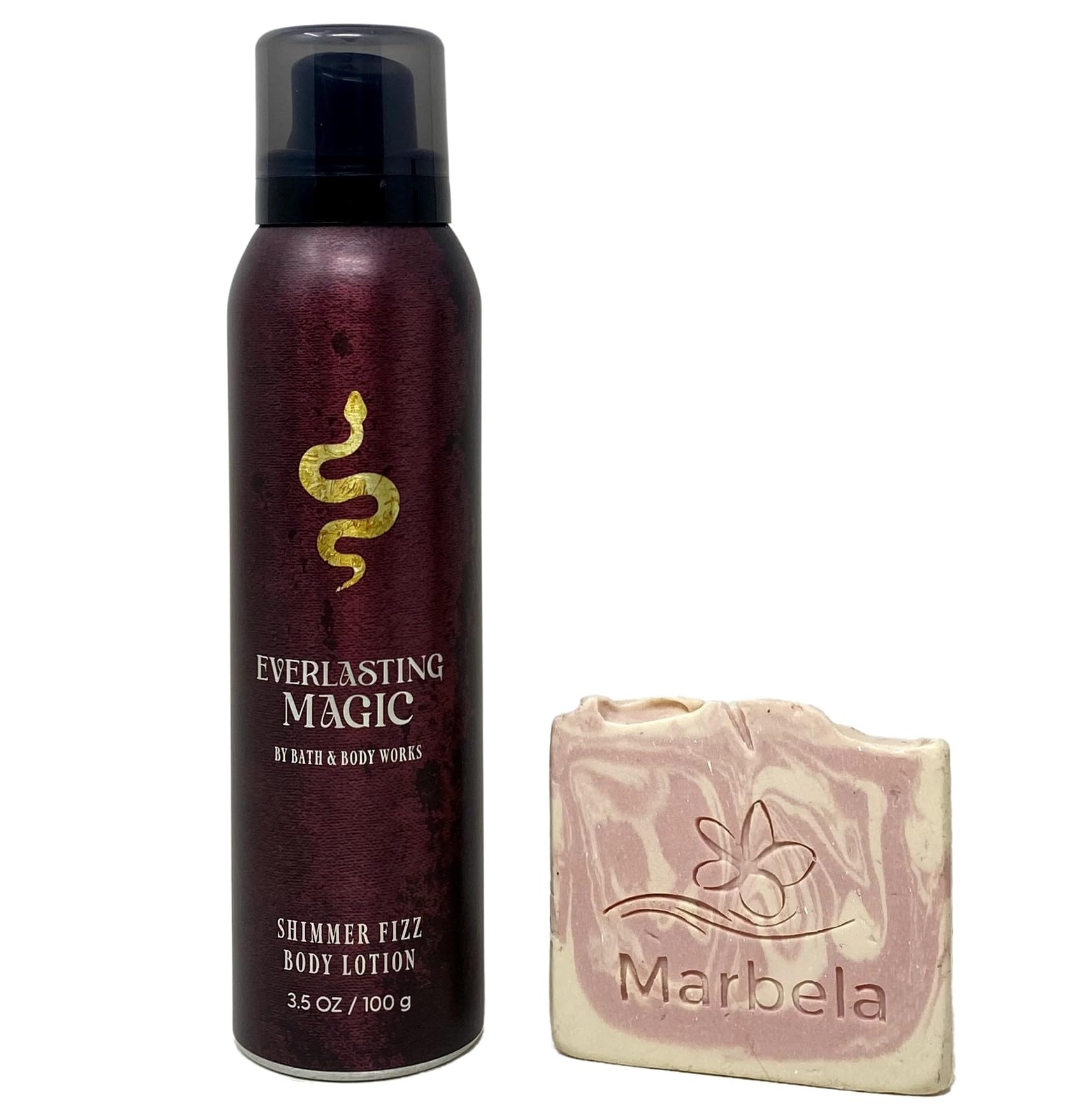 Bath & Body Works Everlasting Magic Shimmer Fizz Body Lotion with Himalayan Salt Soap Sample | Moisturizing & Exfoliating Body Care for Women | Perfect for Spa Nights & Self-Care Routines