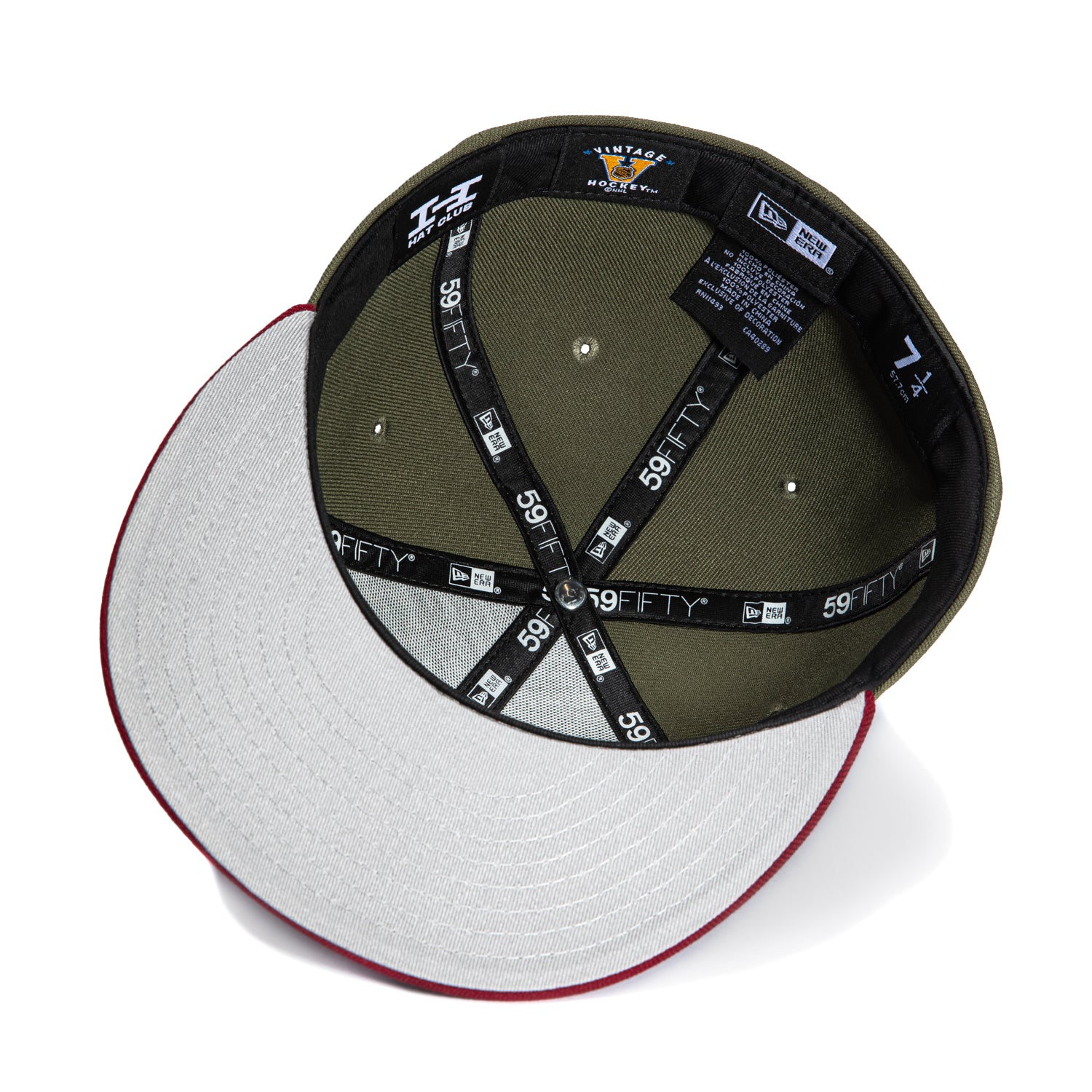New Era 59FIFTY Detroit Red Wings Logo Patch Adjustable Baseball Cap - Olive & Cardinal Colors | Official NHL Licensed Hat for Men, Women & Fans | Perfect for Games, Streetwear & Sports Fashion
