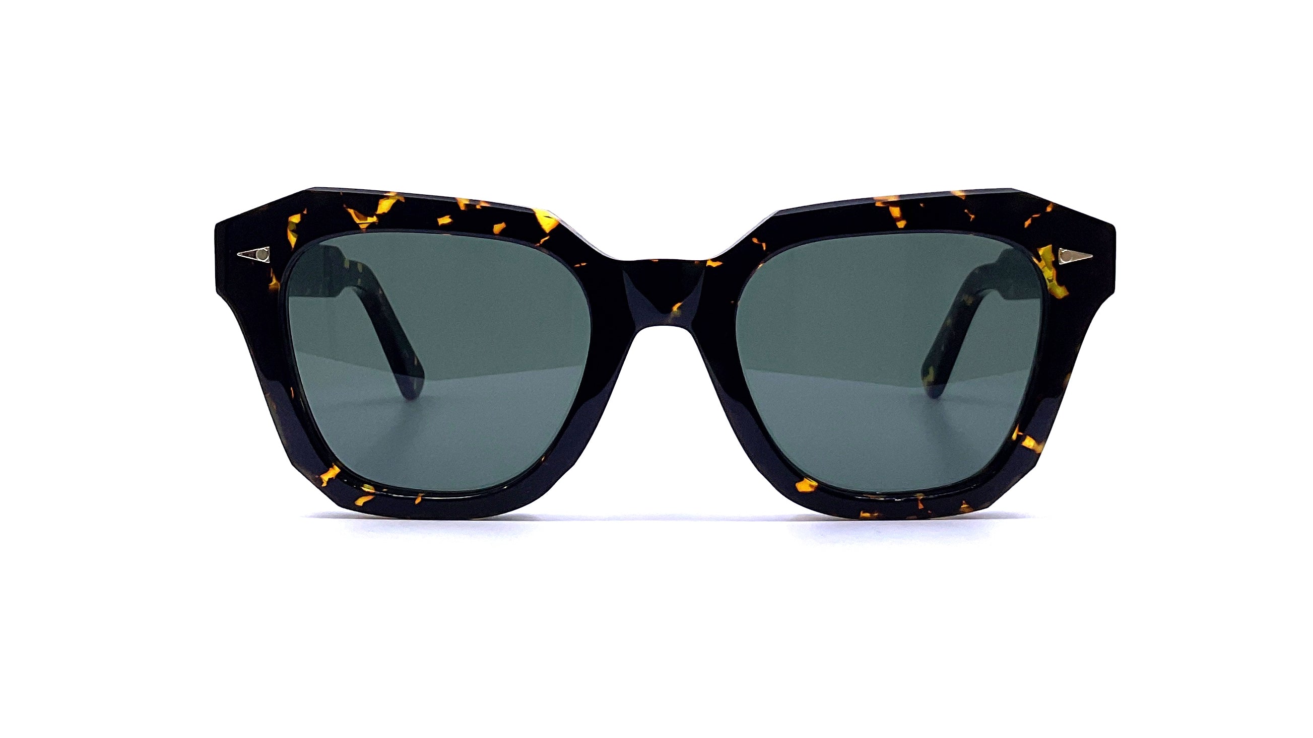 Ahlem Pont des Arts Sunglasses - Yellow Turtle Frame UV Protection - Stylish & Durable for Outdoor Activities, Beach, and Fashion