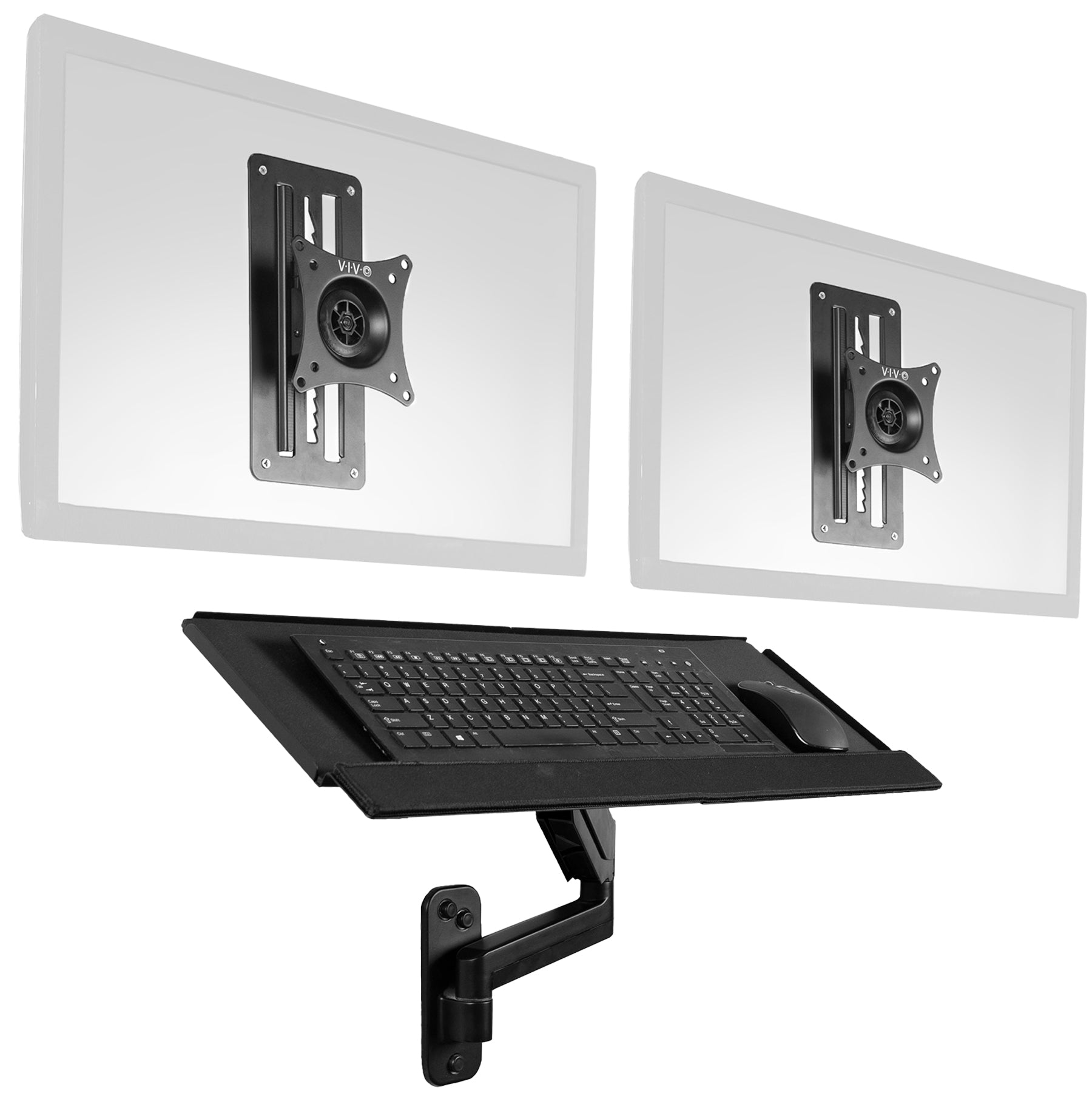 Adjustable Dual Monitor Wall Mount Stand for 17