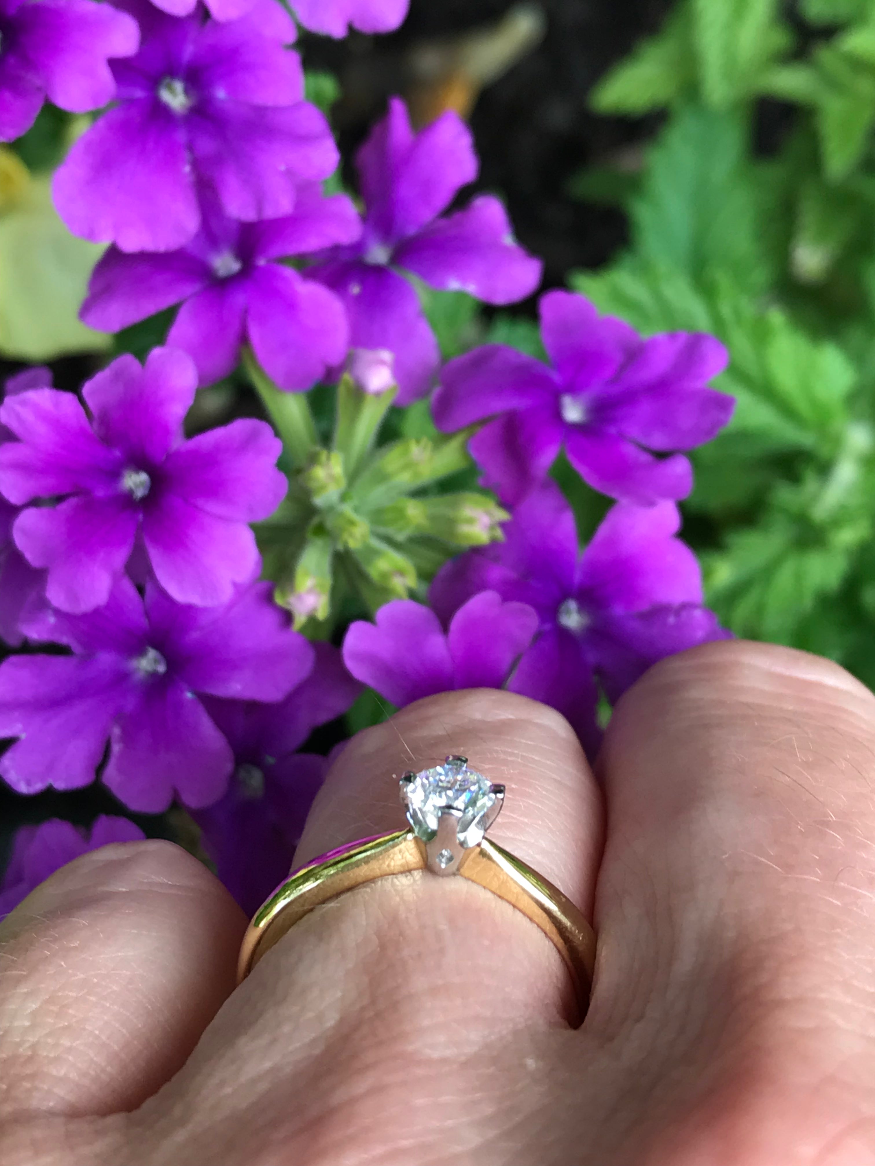18ct Yellow Gold 0.36ct Certified Natural Diamond Ring for Women - Elegant Engagement, Wedding, Anniversary Gift Idea