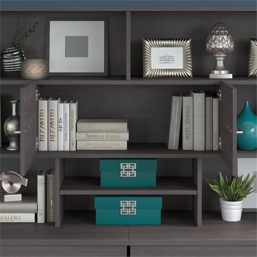 Bush Business Furniture Office 500 72W Desk Hutch in Storm Gray - Premium Home Office Desk Organizer for Workspace & Study Room