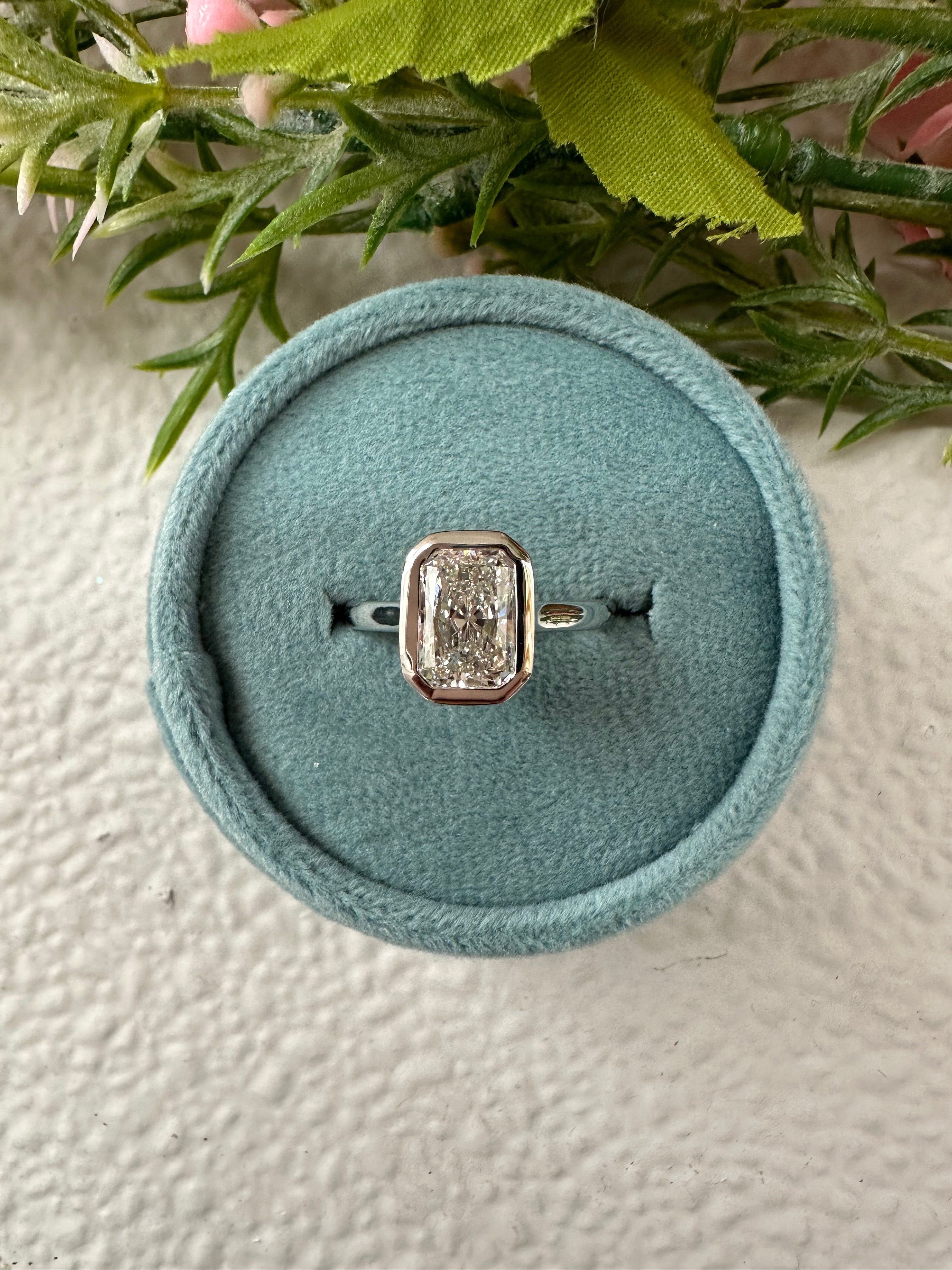 Genevieve Diamond Engagement Ring for Women - 14K White Gold Solitaire Wedding Band - Perfect for Proposals, Anniversaries & Bridal Jewelry