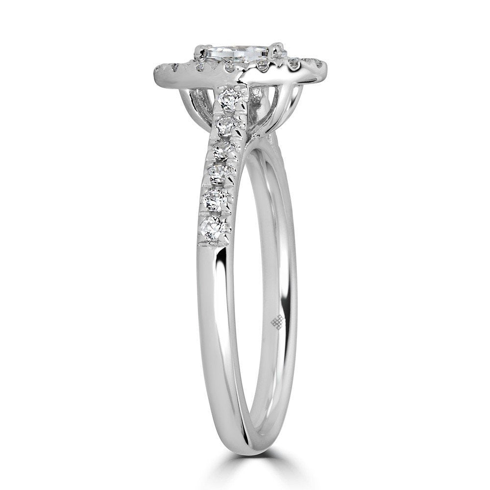 14KT Gold Marquise Halo Diamond Ring - 1/2 CTW Elegant Engagement Wedding Band for Women | Perfect for Proposals, Anniversaries & Special Occasions