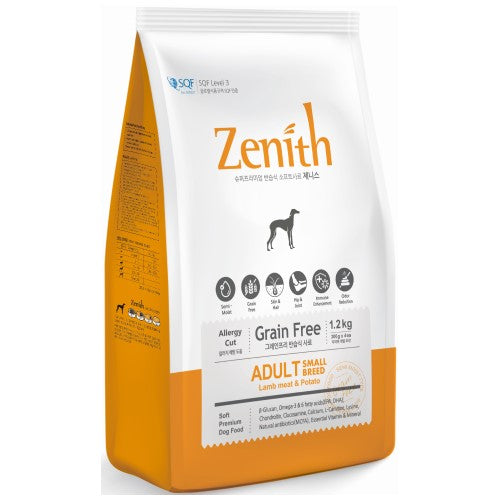 Zenith BowWow Small Breed Dog Dry Food - Soft Kibble with Lamb & Potato Recipe for Puppies & Adult Dogs - Perfect for Indoor & Outdoor Feeding