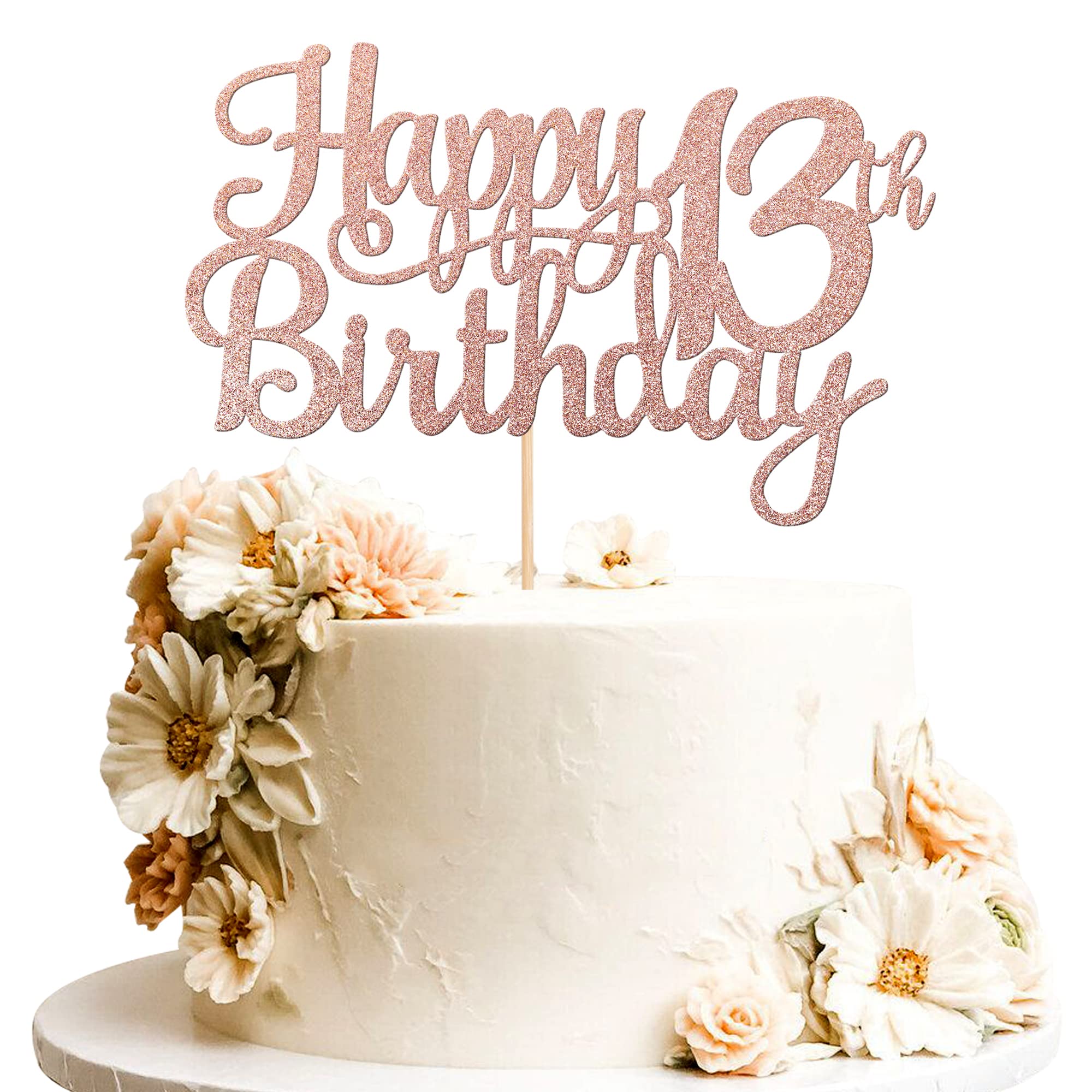 1 PCS Happy 13th Birthday Cake Topper - Glitter 