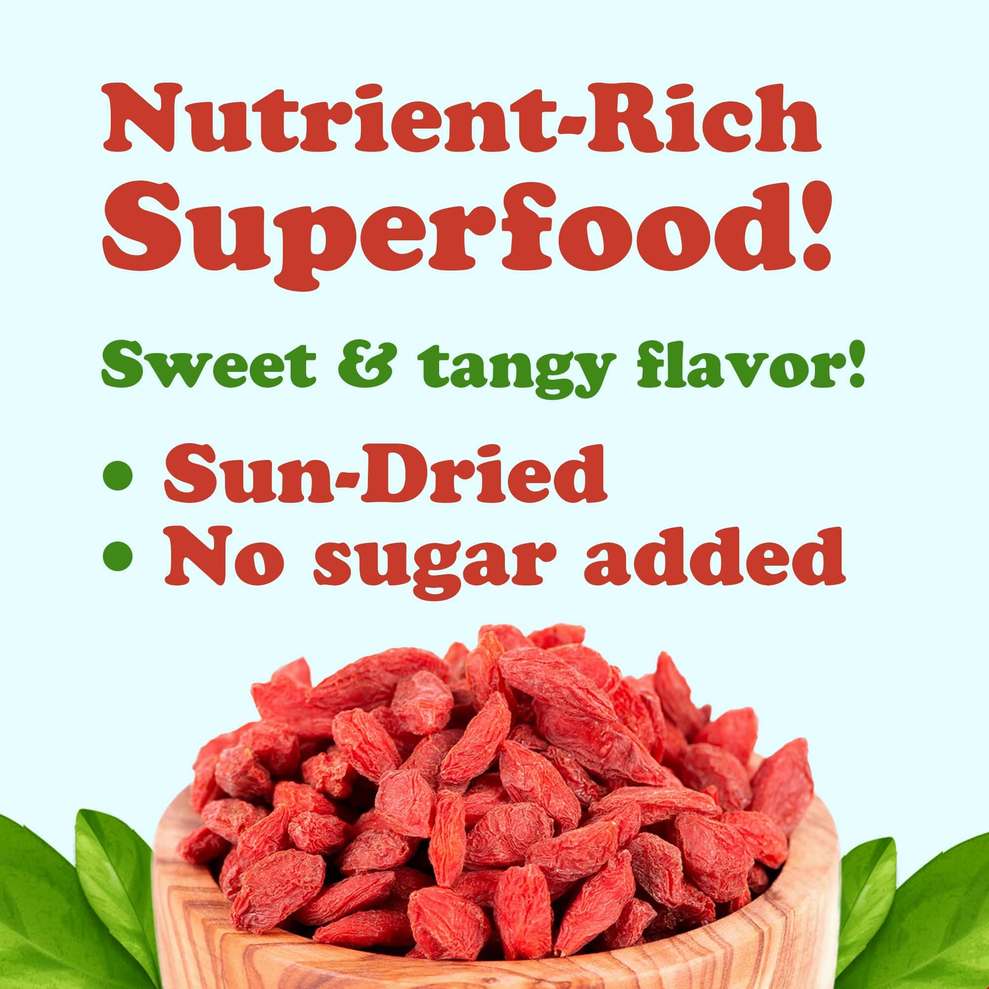 Organic Sun-Dried Goji Berries 12 lbs - Large Juicy Unsweetened Vegan Bulk - Rich in Iron, Vitamin A & C - Healthy Superfood Snack for Baking, Tea, Smoothies, Yogurt & Oatmeal - Perfect for Energy Boosting & Immune Support