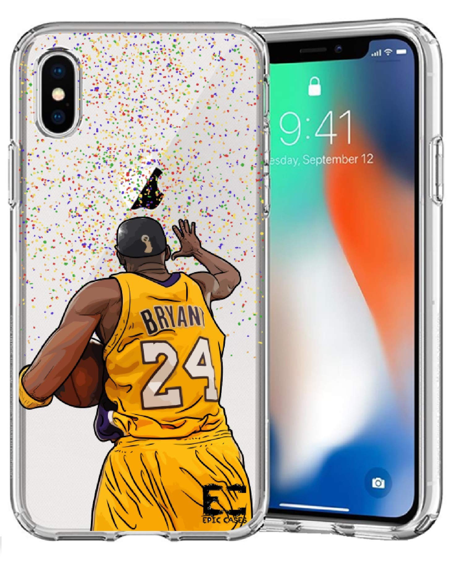Ultra Slim Crystal Clear TPU Case for iPhone 6/6S/7/8 - Kobe Basketball Series Soft Transparent Cover | Perfect for Everyday Protection & Sports Enthusiasts