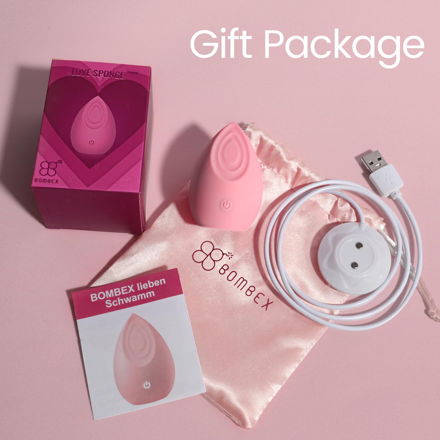 BOMBEX Mini Vibrator for Women - Discreet Rose Clitoral Stimulator, Small Vibrating Sex Toy for Couples & Solo Play, Pink Adult Toy - Perfect for Romantic Nights & Self-Care Moments