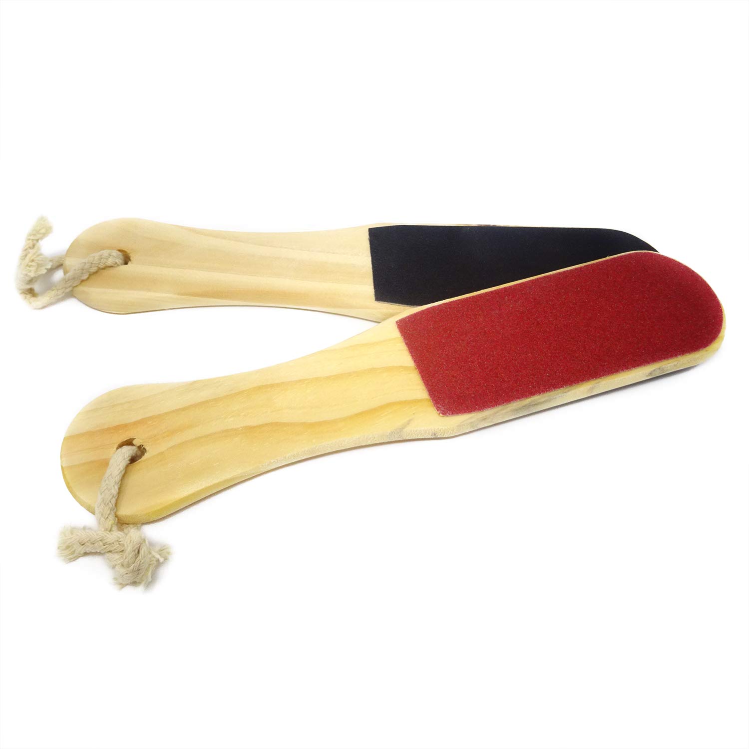 Honbay 2-Pack Double Sided Wooden Foot File - 10 Inch Callus Remover & Exfoliator for Smooth Feet - Pedicure Scrubber Tool for Women & Men - Perfect for Home Spa, Pedicure & Foot Care Routine