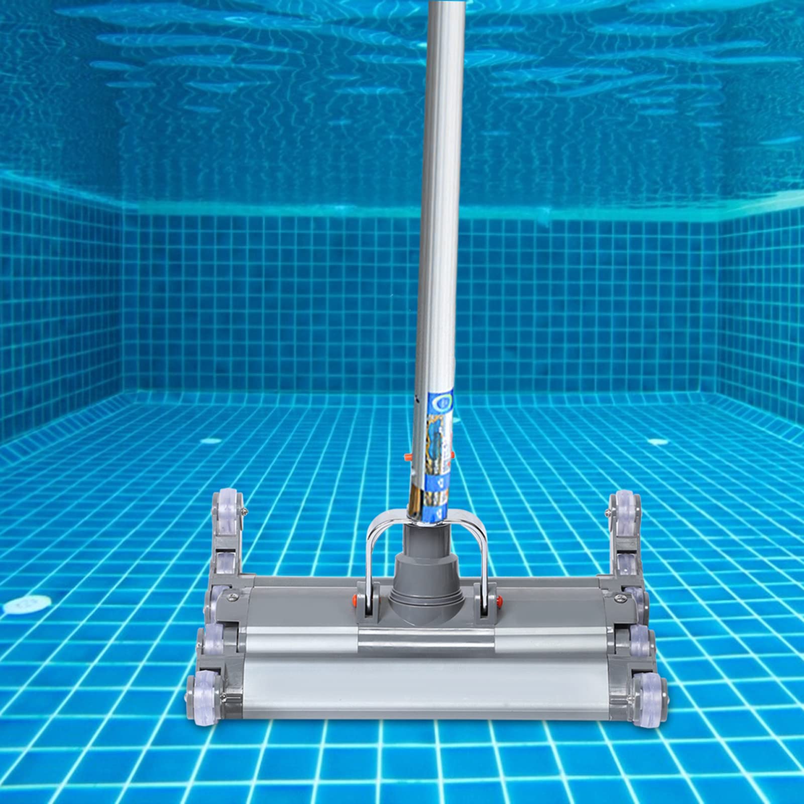 KIKYO 14in Heavy-Duty Pool Vacuum Cleaner | Automatic Suction Machine for In-Ground & Above Ground Pools | Wall & Floor Cleaning Equipment | Perfect for Backyard, Resort & Commercial Pool Maintenance
