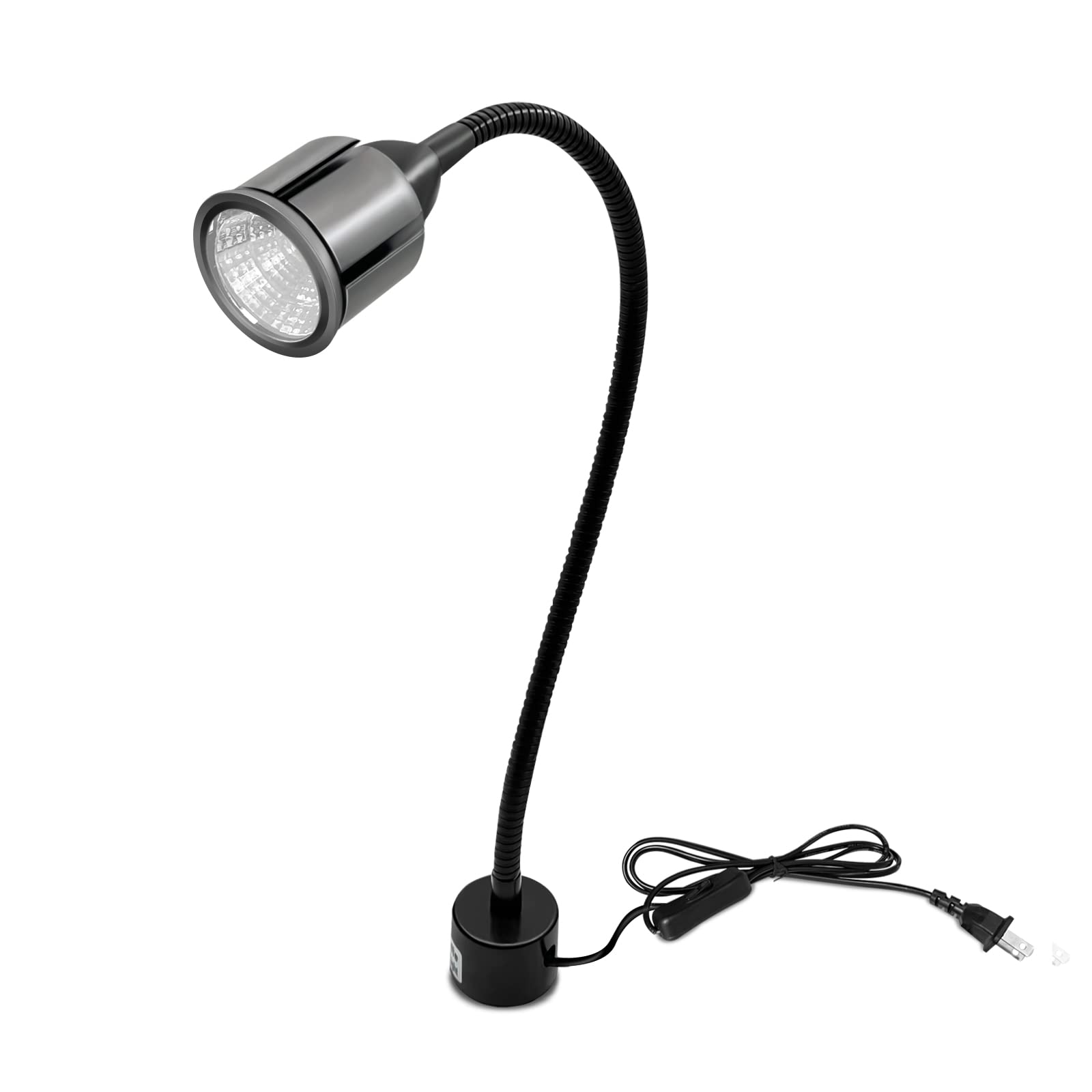 Magnetic LED Work Light with Flexible Gooseneck - 750 Lumen Workshop Light for Lathe, Sewing Machine, Grill & DIY Projects - Perfect for Garage, Crafting & Outdoor Cooking