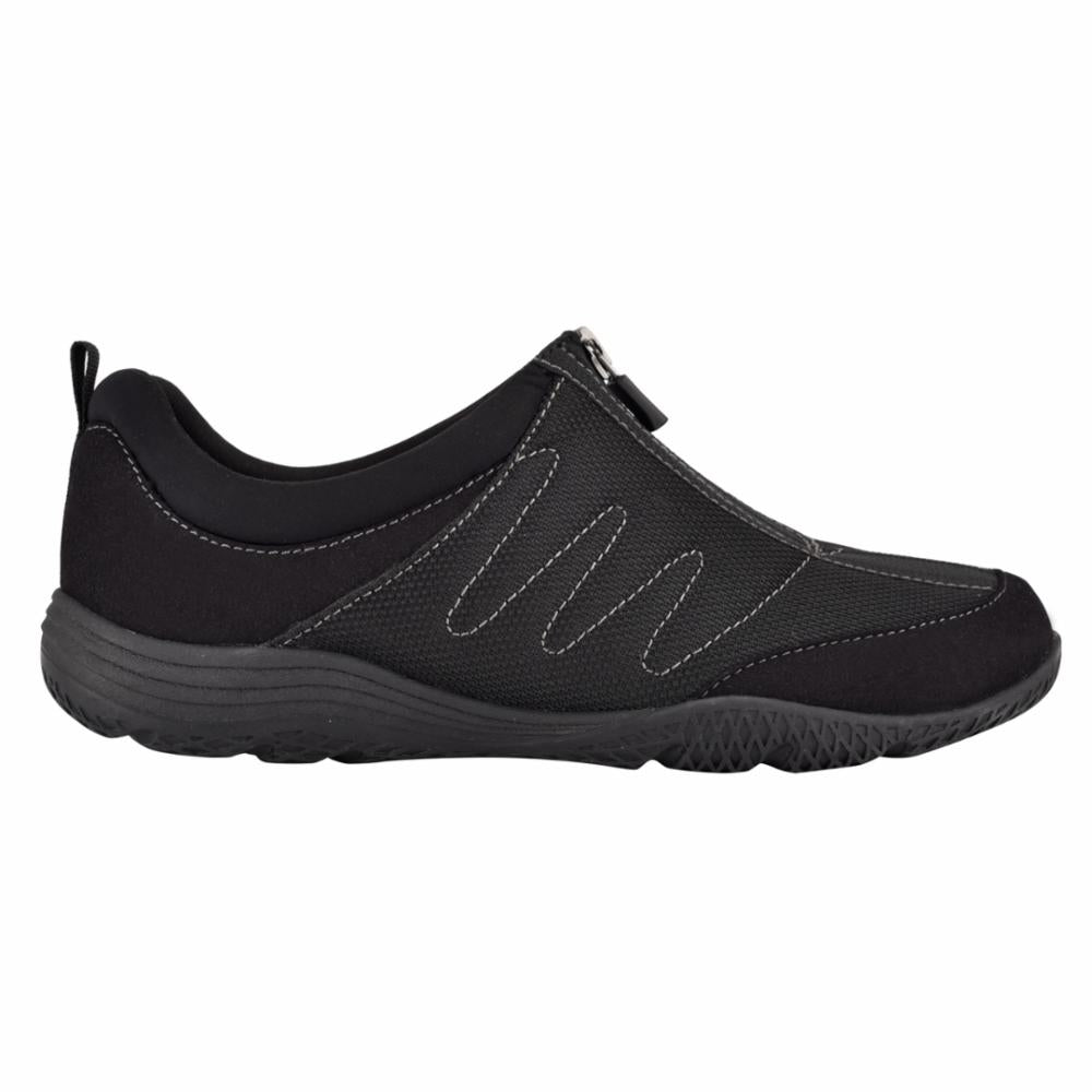 Easy Spirit Women's Bestrong2 Black Walking Shoes - Comfortable Slip-On Sneakers for Women | Perfect for Walking, Travel & Everyday Wear
