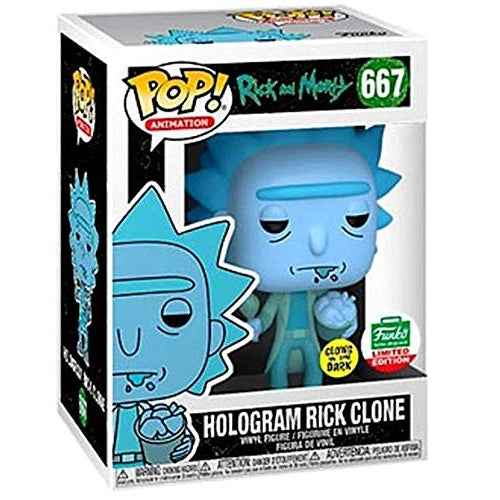 Rick and Morty Limited Edition Hologram Rick with Bucket of Chicken Action Figure - Collectible Gift for Fans, Perfect for Display & Themed Parties