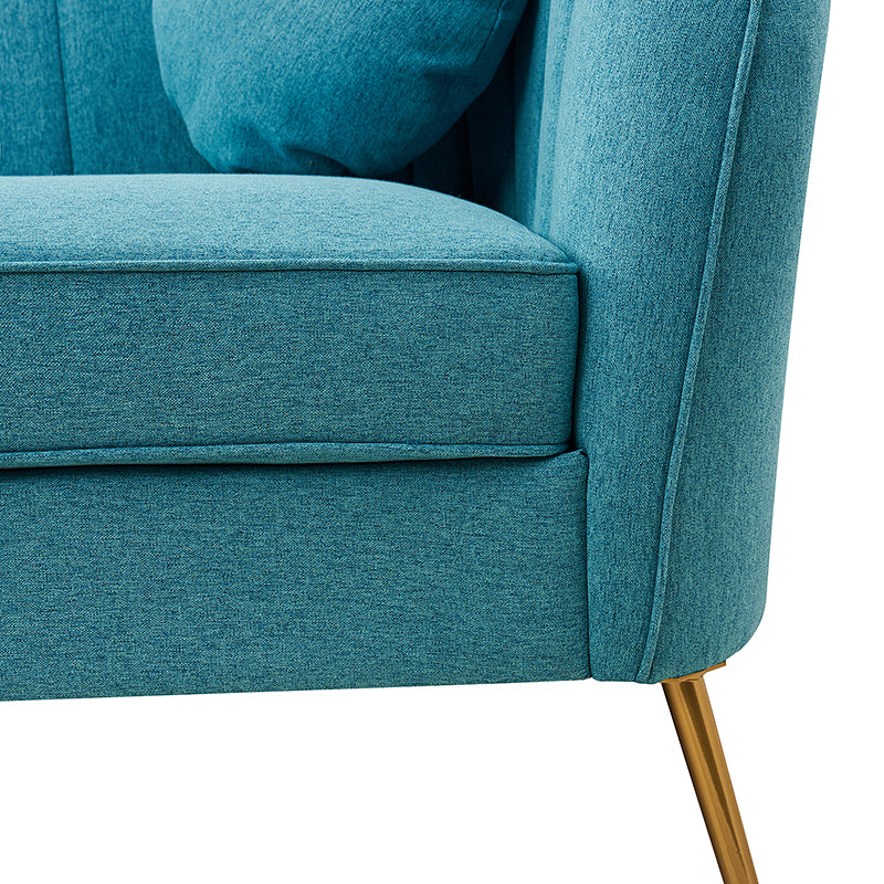 Emilio Contemporary Tufted Back Loveseat - Elegant & Comfortable Small Sofa for Living Room, Bedroom or Office - Perfect for Relaxing & Entertaining Guests