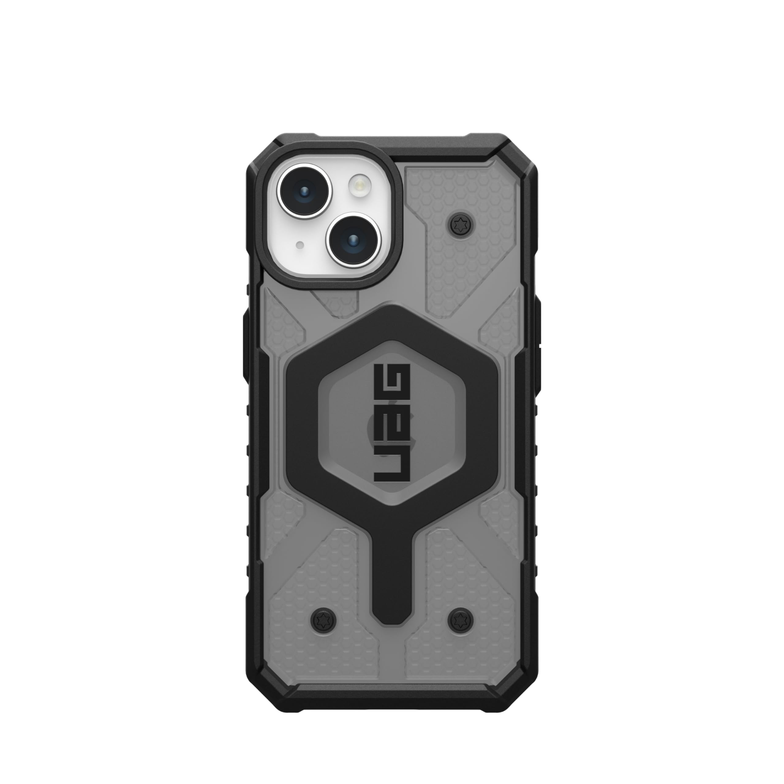 URBAN ARMOR GEAR UAG Pathfinder Clear Ash/Black Case for iPhone 15 (6.1