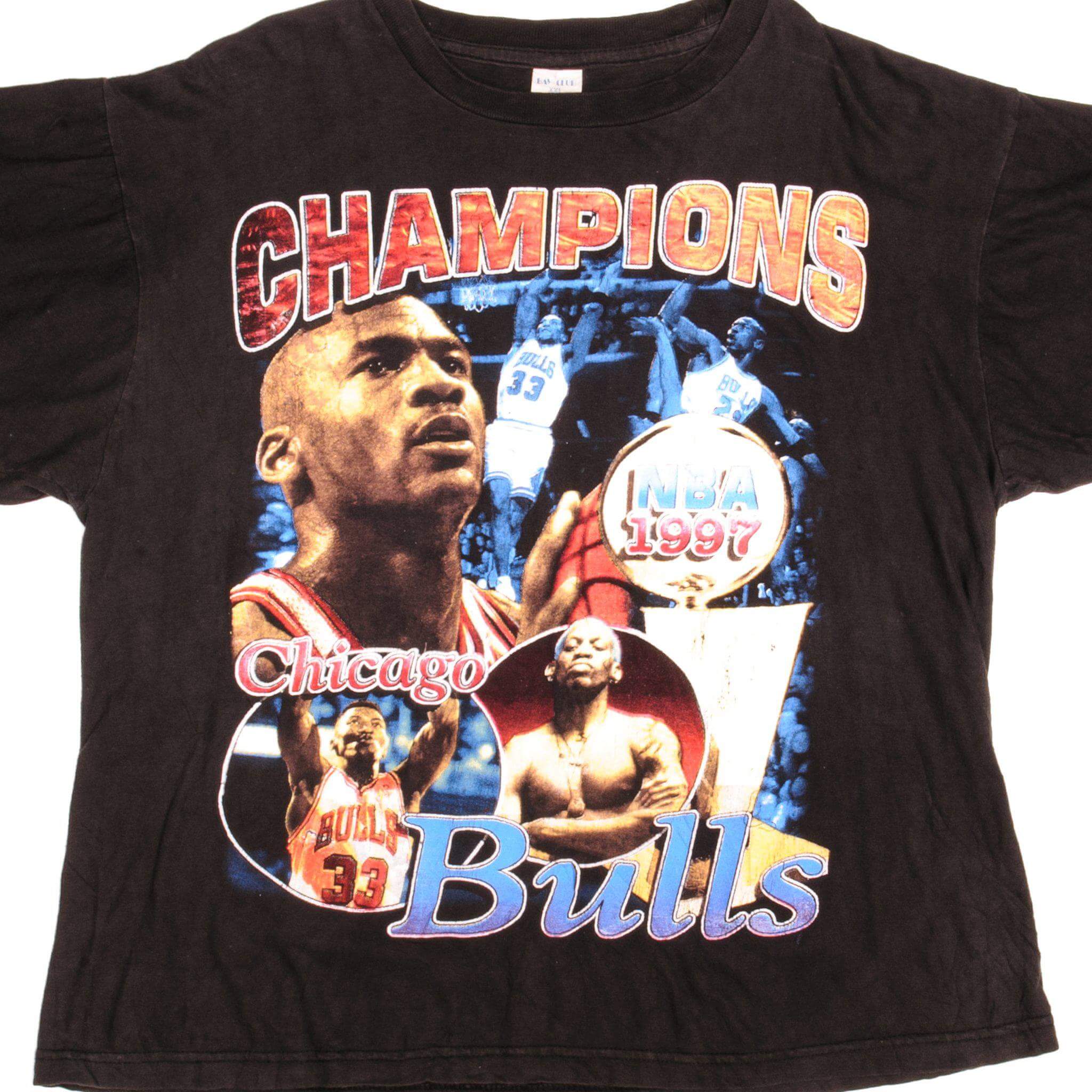 Vintage Chicago Bulls 1997 Championship Bootleg Tee Shirt - Size Large - Retro NBA Basketball Fan Gift for Men & Women - Perfect for Game Day, Streetwear & 90s Throwback Fashion