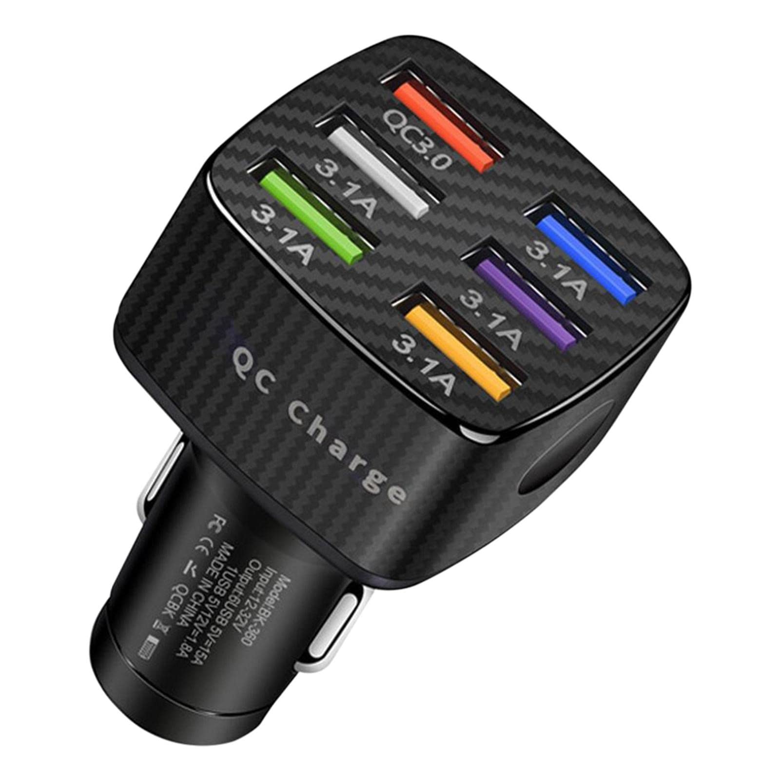 40W Dual USB Fast Car Charger - Aluminum Alloy Vehicle Phone Charger with FM Transmitter - Connect Phone to Car Stereo for Music & Calls - Perfect for Road Trips, Commuting & Hands-Free Driving (Black)