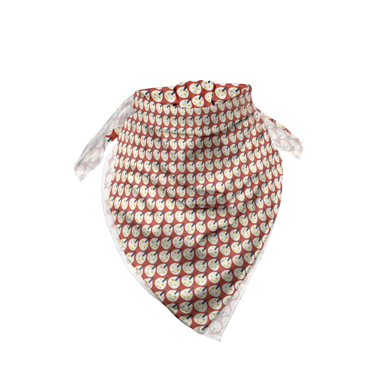 Ambesonne Abstract Unisex Bandana - Stylish Fruit Tree Print in Salmon Champagne | Perfect for Outdoor Activities, Fashion Accessories & Gifts