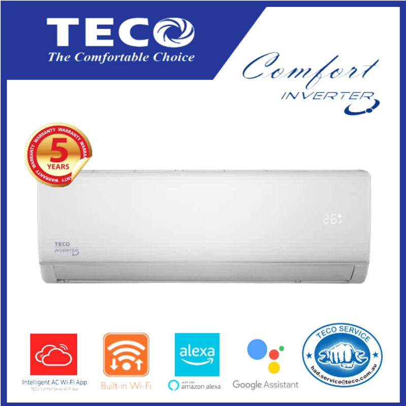 Teco 3.2kW Reverse Cycle Split System Air Conditioner - Comfort Series TWS TSO32HVHT | Energy Efficient Cooling & Heating for Home, Office & Bedroom