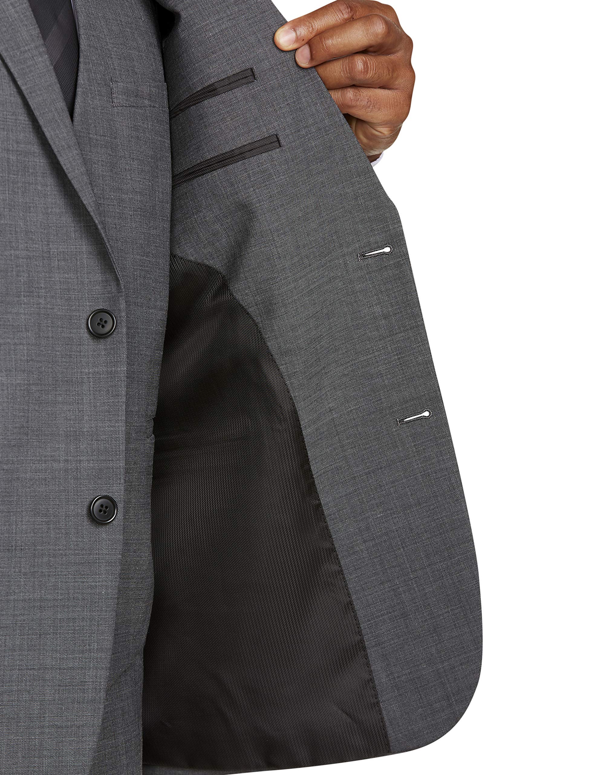 DXL Synrgy Big and Tall Performance Stretch Suit Jacket for Men - Comfortable Grey Business Blazer - Perfect for Office, Weddings & Formal Events