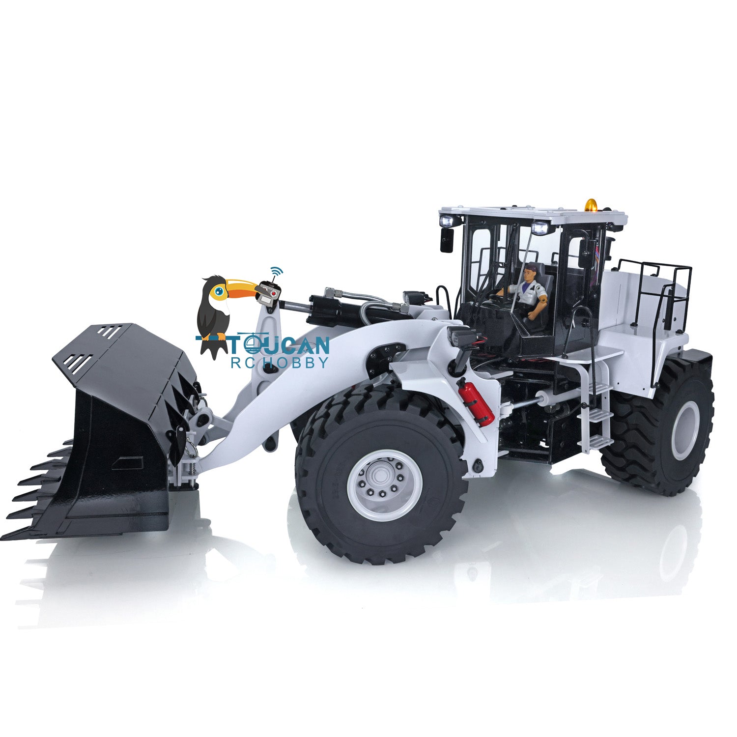 1/14 Scale RC Hydraulic Loader WA470 Metal Construction Vehicle Toy - 980L Remote Control with Lights & Sound Radio System - Perfect for Construction Enthusiasts & Kids Outdoor Play