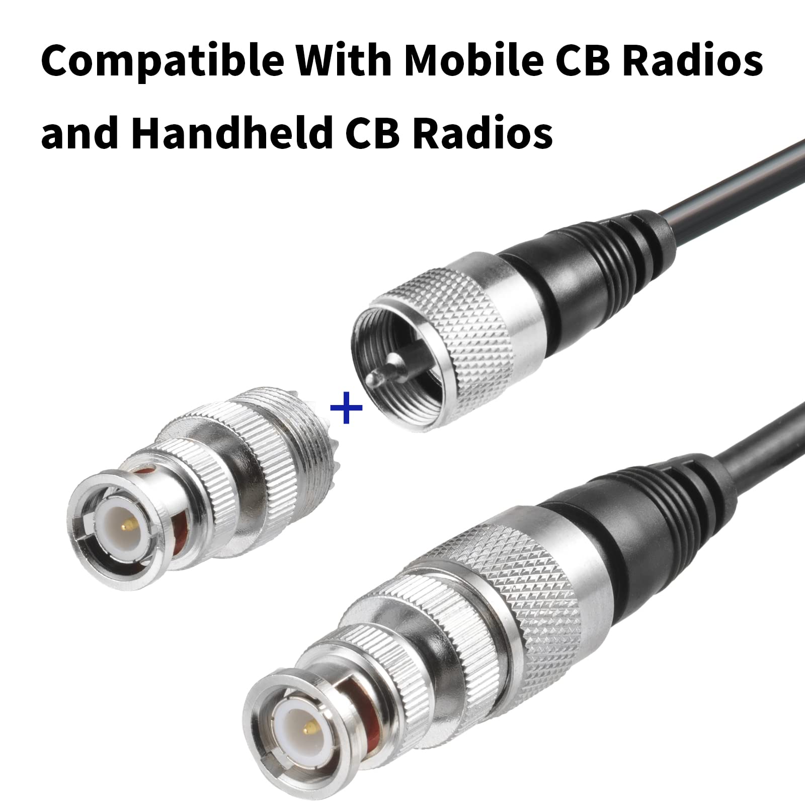 27MHz Long Range Magnetic Base CB Radio Antenna with PL-259 BNC Male Connector - Compatible with Cobra, Midland, Uniden, Maxon & President CB Radios - Ideal for Car, Truck & Mobile Communication in Remote Areas