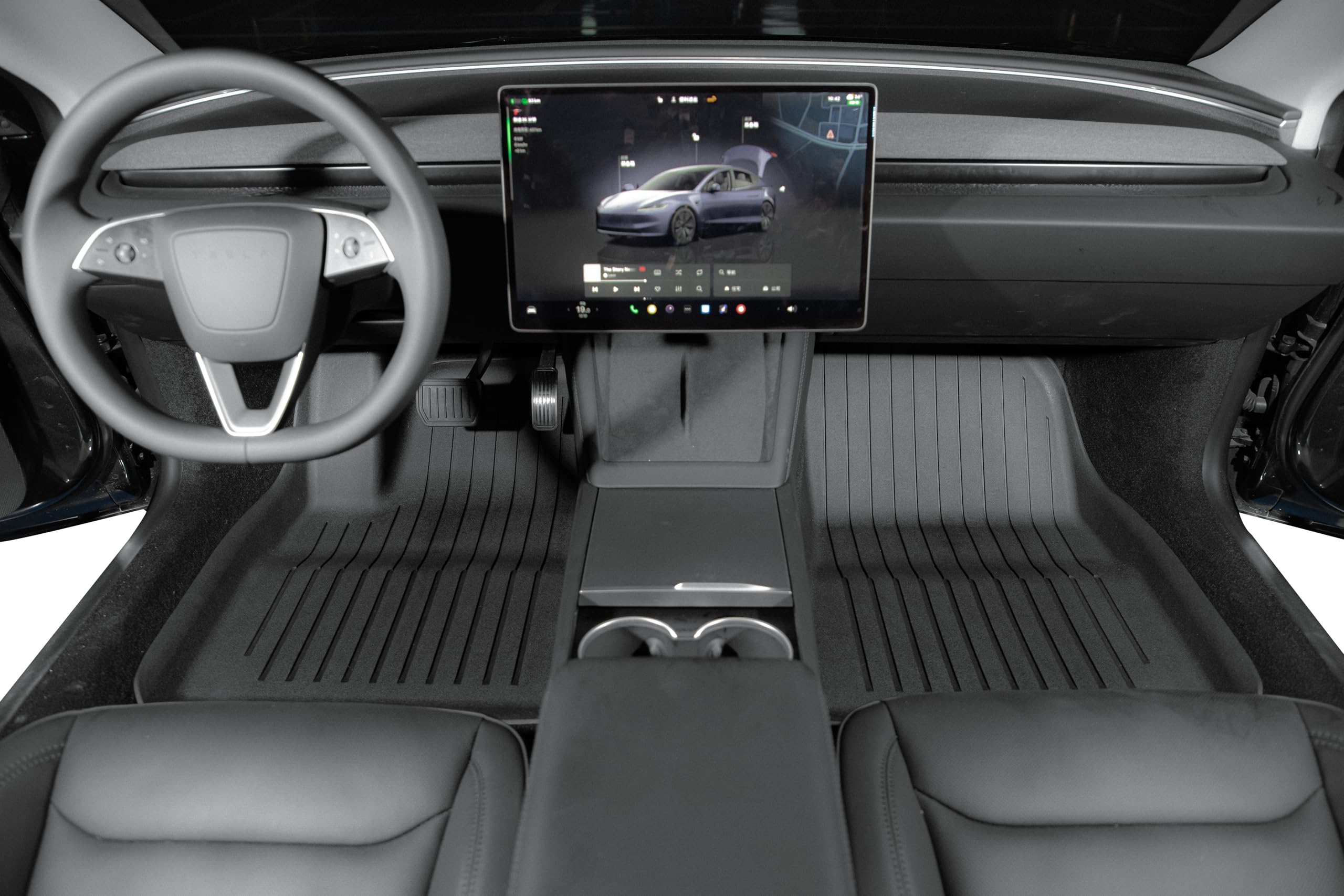 Premium All-Weather Tesla Model 3 Floor Mats (2024-2025) - Custom Fit 6-Piece Set with Cargo Liner | Waterproof & Durable Interior Accessories for Pets, Kids & Highland Model | Perfect for Daily Commute, Road Trips & Family Adventures