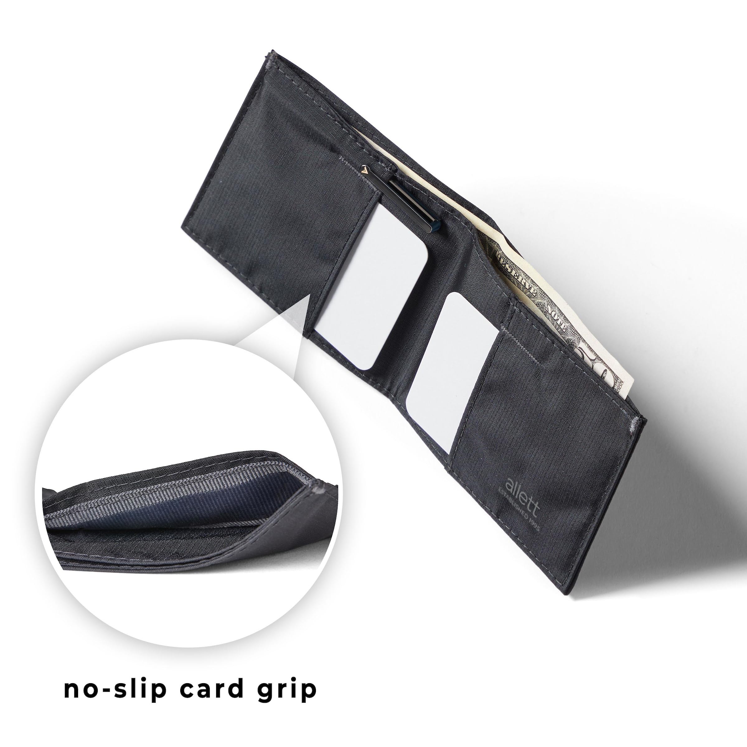 Allett Sport Wallet for Men & Women - Slim RFID Blocking Bifold Wallet | Nylon Minimalist Design | Holds 2-10+ Cards | Front Pocket & Travel Friendly | Perfect for Gym, Running & Everyday Use