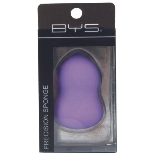 BYS Precision Sponge - Bright Purple Makeup Blender for Flawless Foundation Application | Professional Beauty Blending Sponge for Liquid, Cream & Powder Cosmetics | Perfect for Daily Makeup & On-the-Go Touch Ups