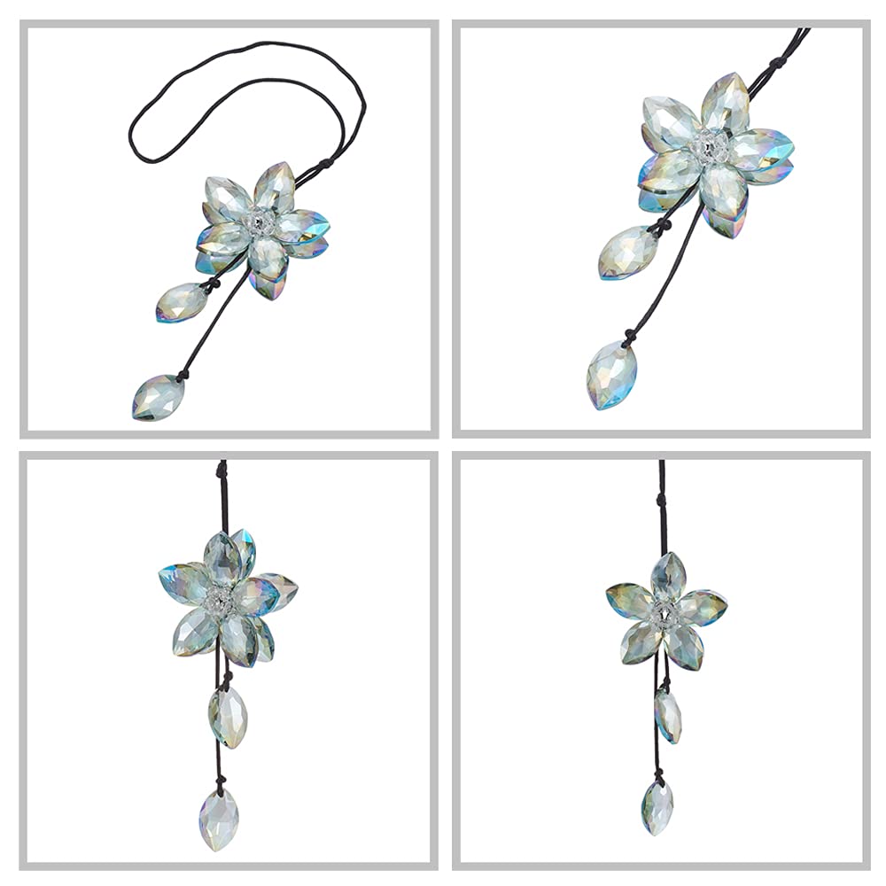 AuMoHall Crystal Flower Car Rear View Mirror Pendant - Lucky Green Hanging Ornament for Car Decor & Protection | Perfect Gift for Drivers, Birthday, Christmas & New Year | Enhance Your Vehicle's Style & Safety