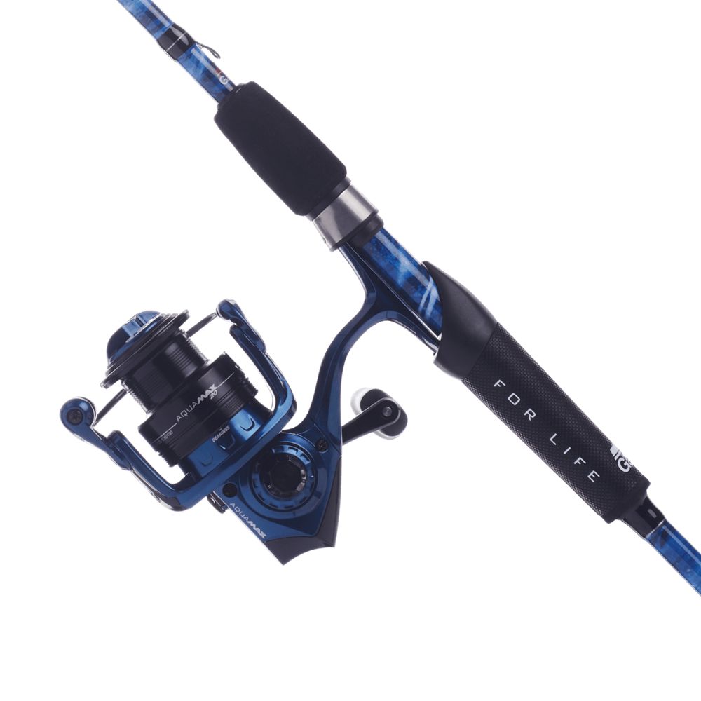 Abu Garcia Aqua Max Fishing Rod and Reel Combos - Lightweight Spinning Combo for Freshwater & Saltwater Fishing - Perfect for Bass, Trout, and Walleye Anglers
