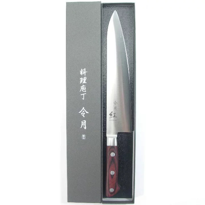 Premium Fuji Kurenai Gyuto Knife 240mm - Japanese Molybdenum Vanadium Steel Chef Knife for Professional Cooking & Sushi Preparation