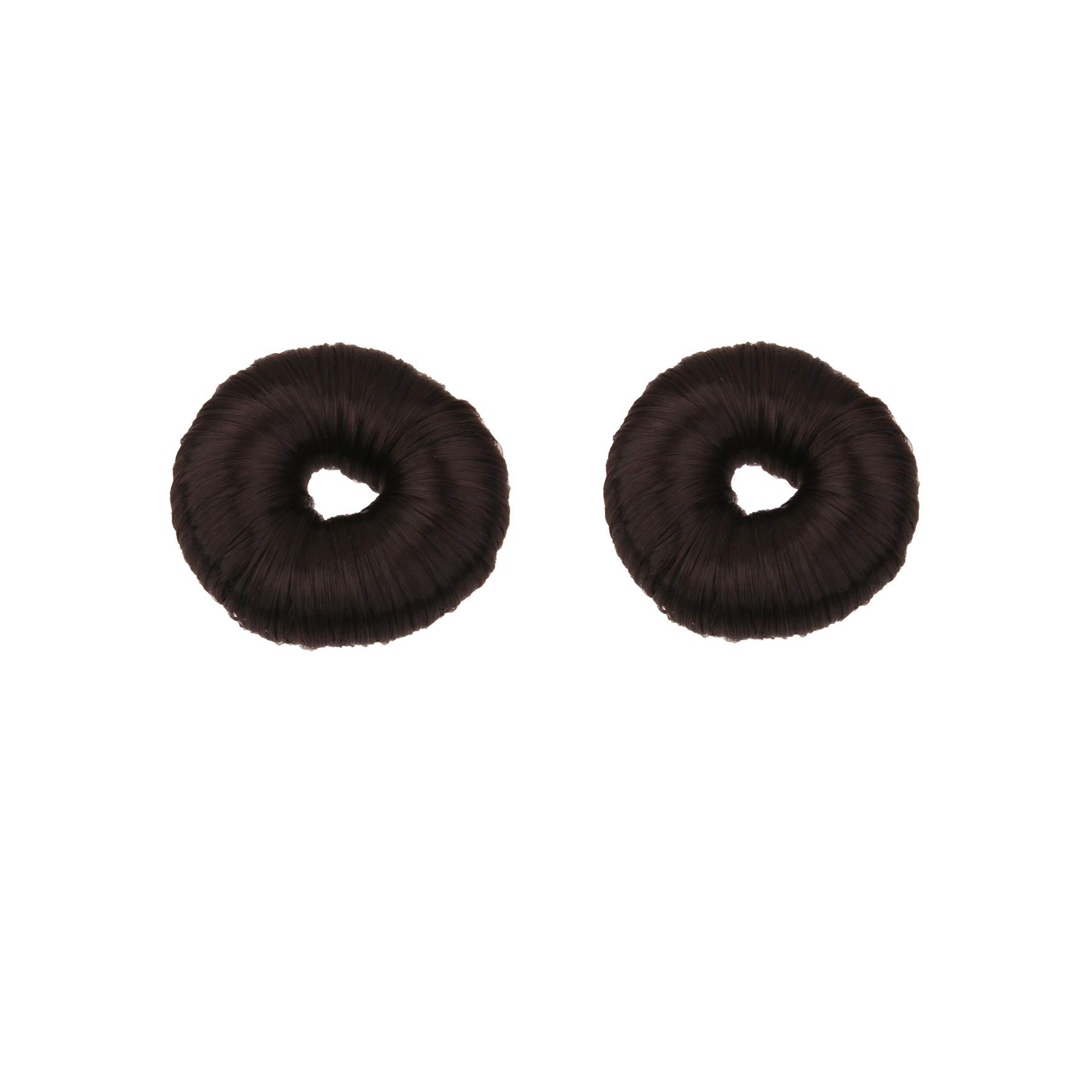 Shivarth Hair Bun Maker - Fashionable Polyester Hair Doughnut for Women & Girls (2-Pack, Black) | Perfect for Updos, Ponytails & Everyday Hairstyles