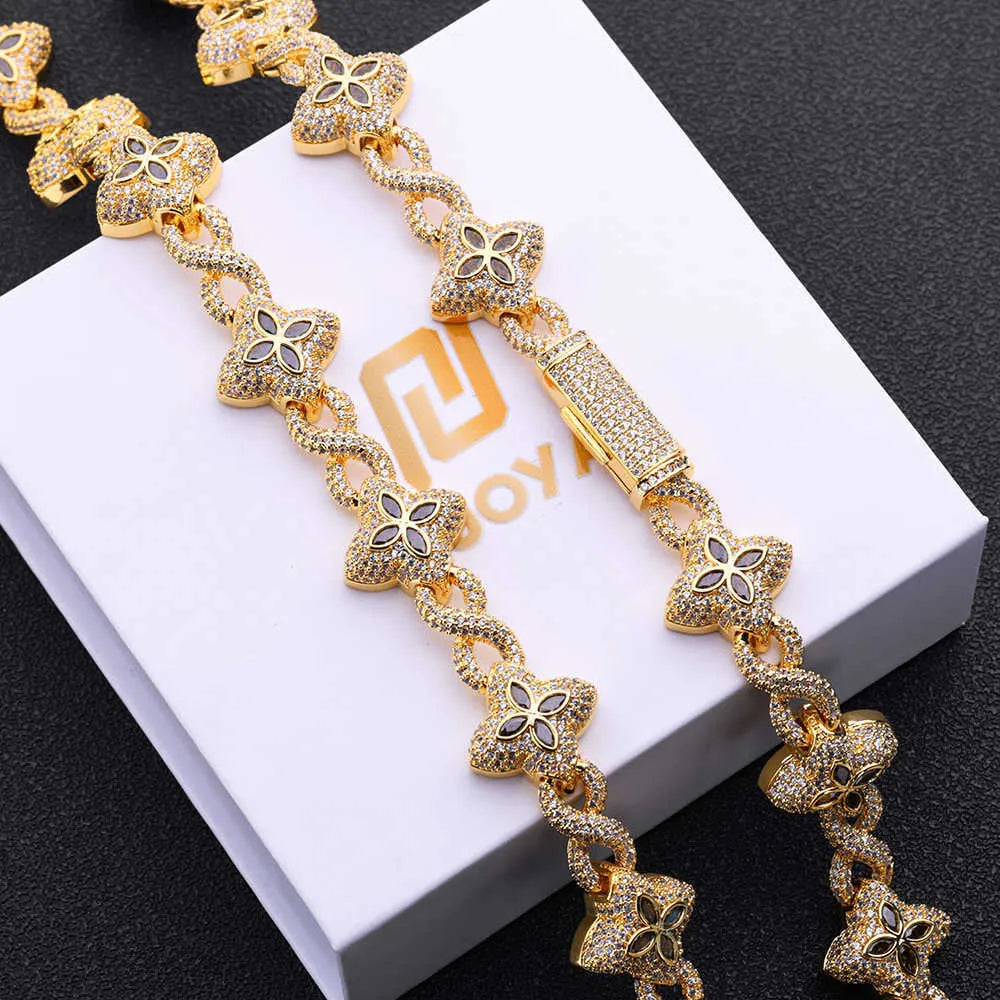 20 Flower VVS Moissanite Iced Out Cuban Link Chain Necklace for Women - Luxury Hip Hop Jewelry Gift for Birthday, Anniversary & Special Occasions